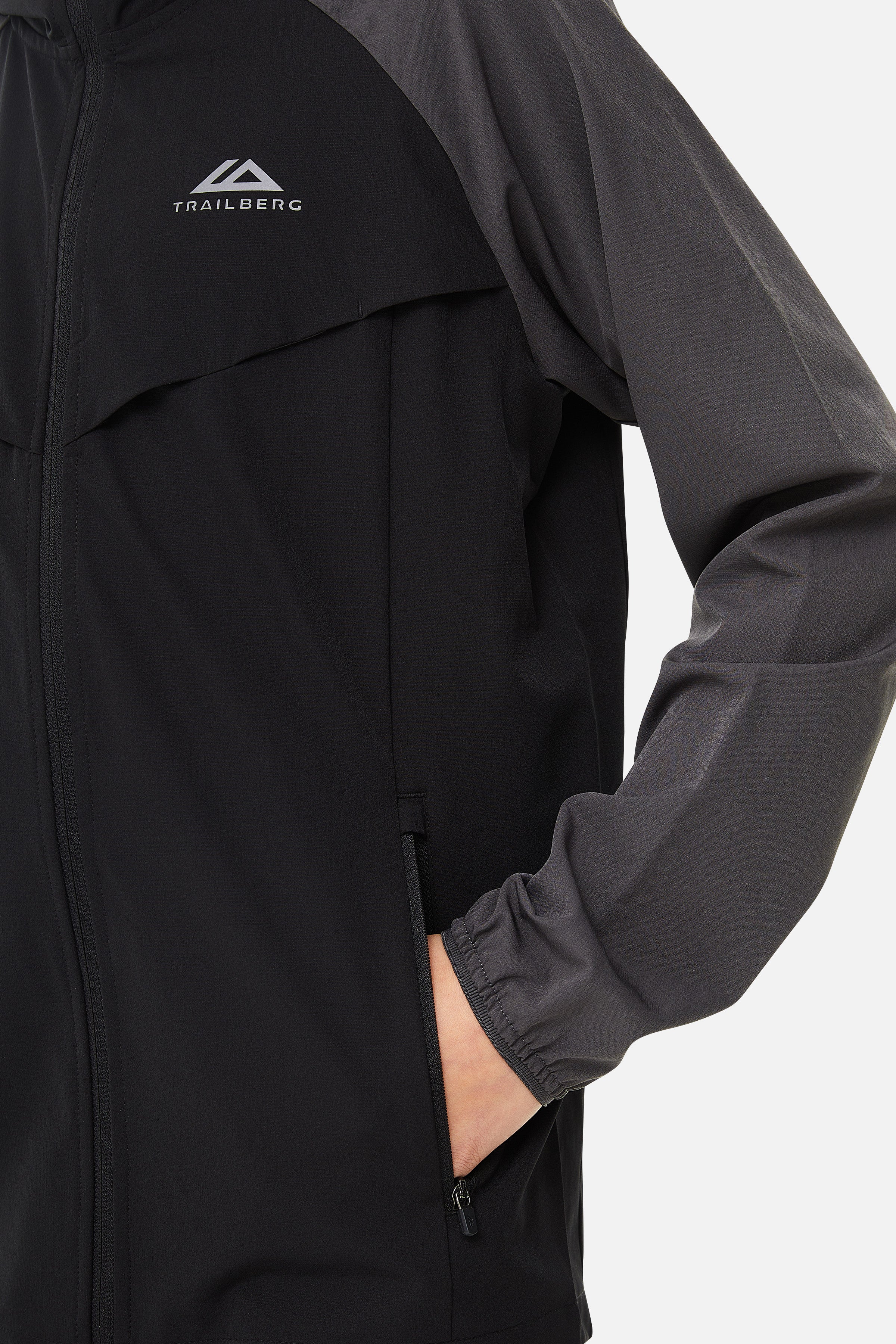 Boys Rapid Keyline Hood - Black/Volcano Grey