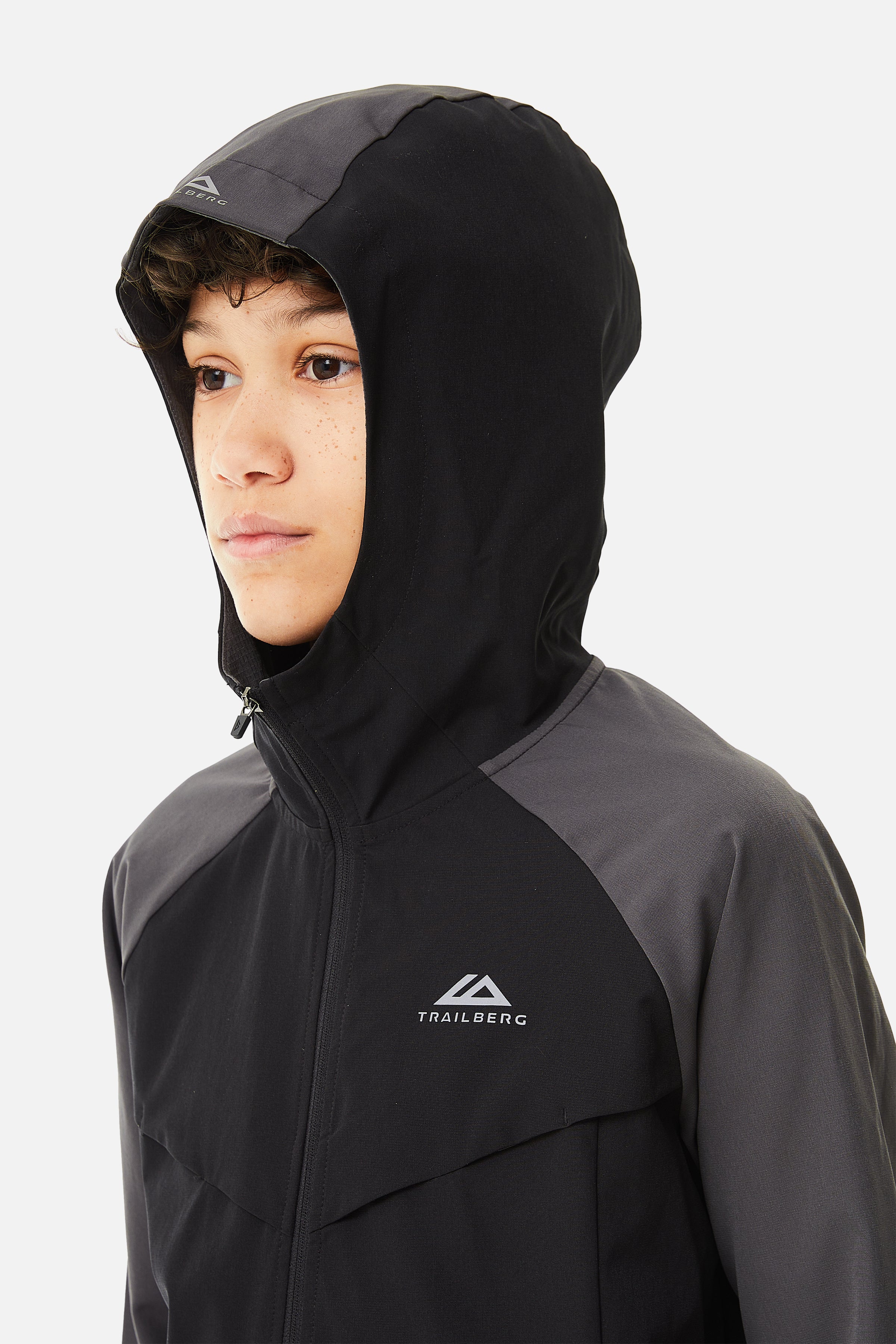 Boys Rapid Keyline Hood - Black/Volcano Grey