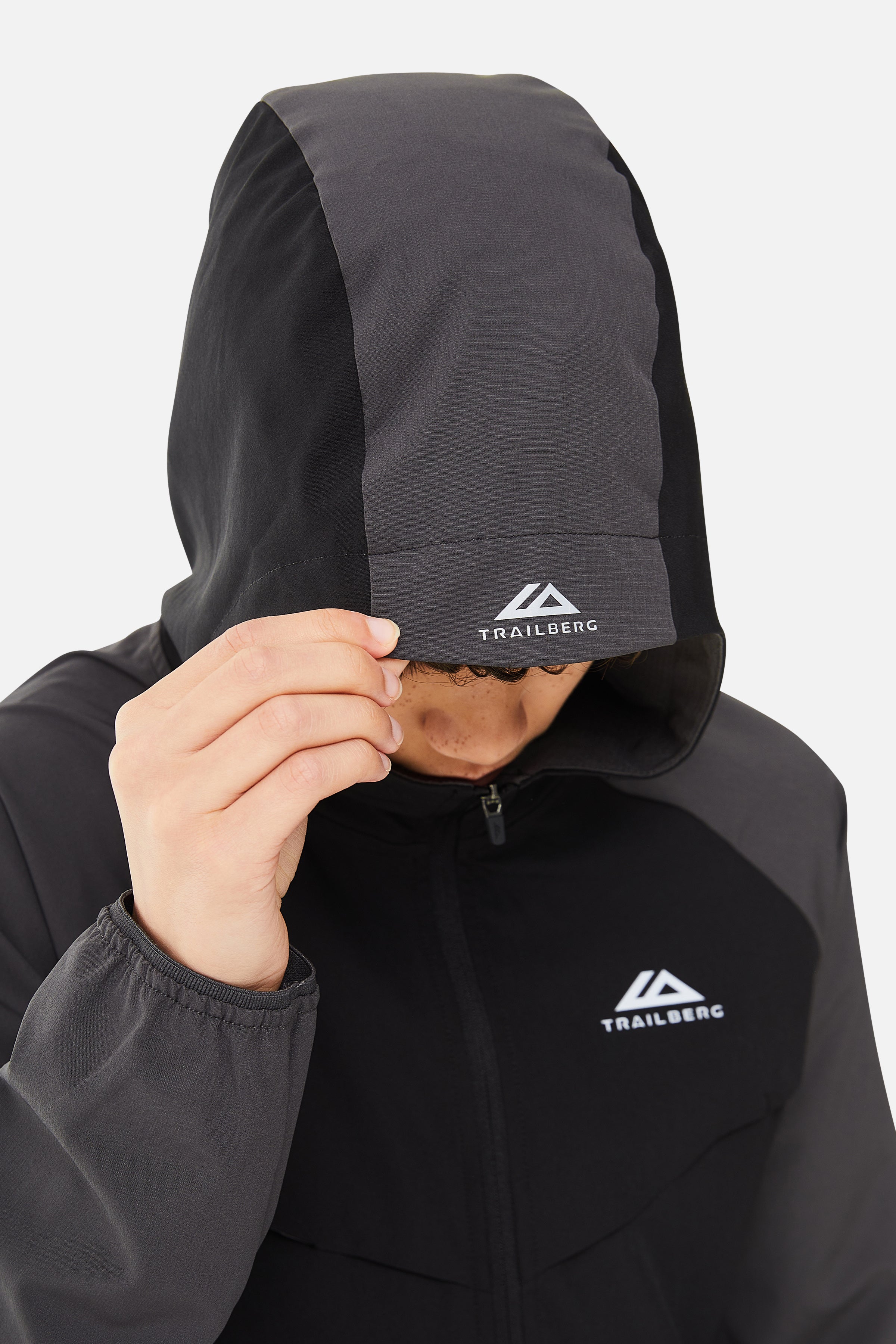 Boys Rapid Keyline Hood - Black/Volcano Grey