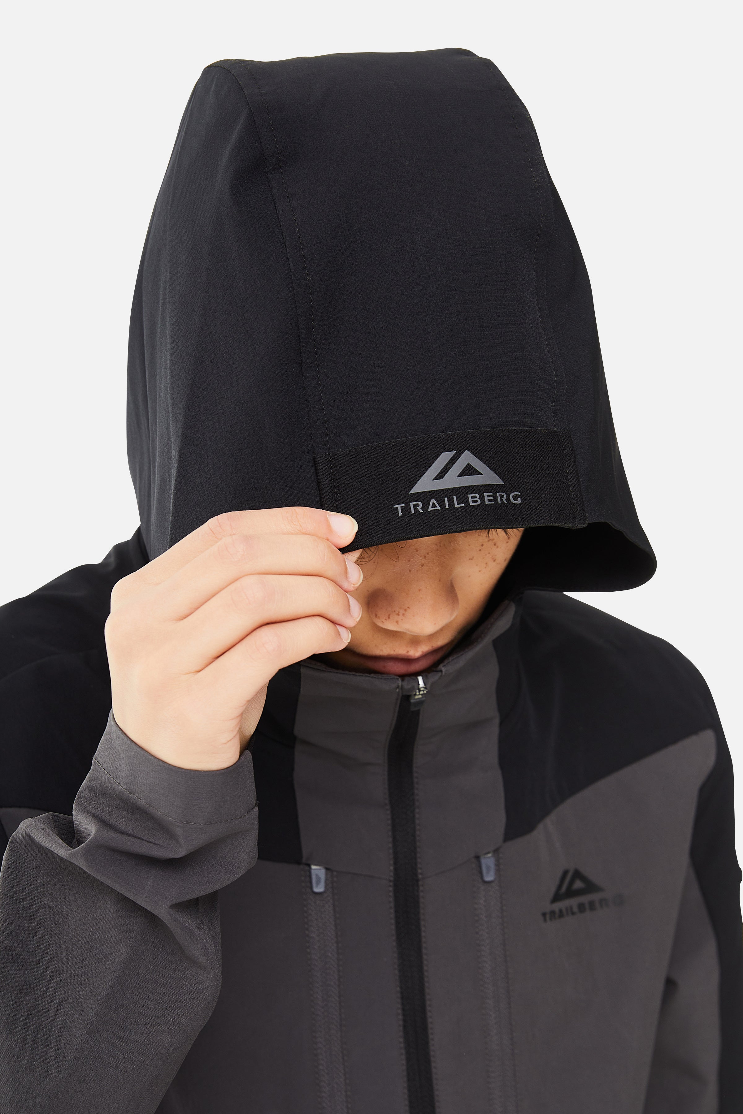 Boys Elbrus Hood - Black/Volcano Grey