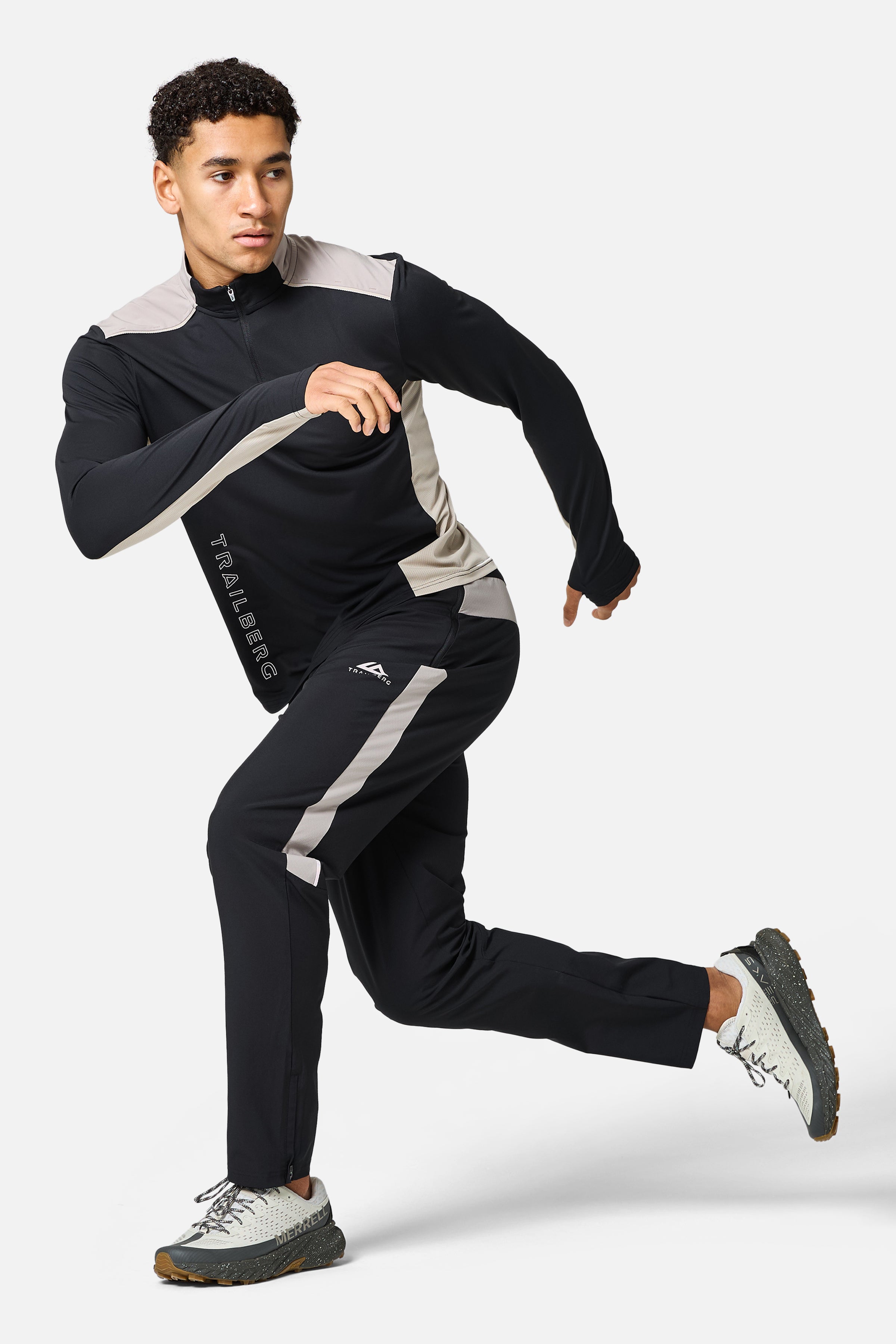 AW25 Triathlon 1/4 Zip - Black/Pale Taupe/Fossil Brown