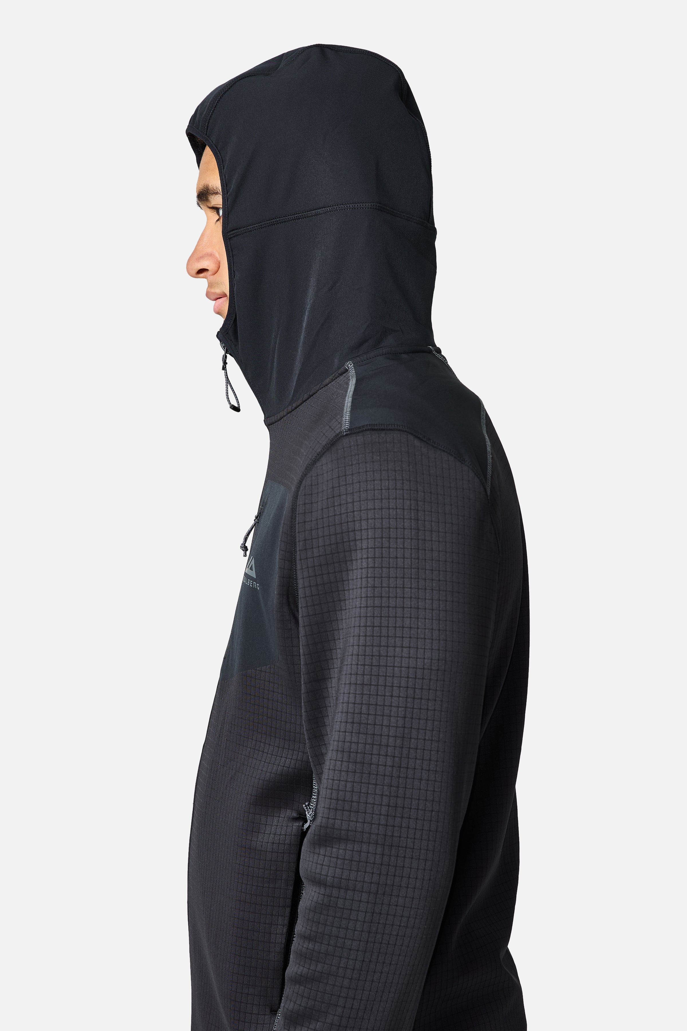 District Gridded Fleece Tracksuit - Black/Volcano Grey
