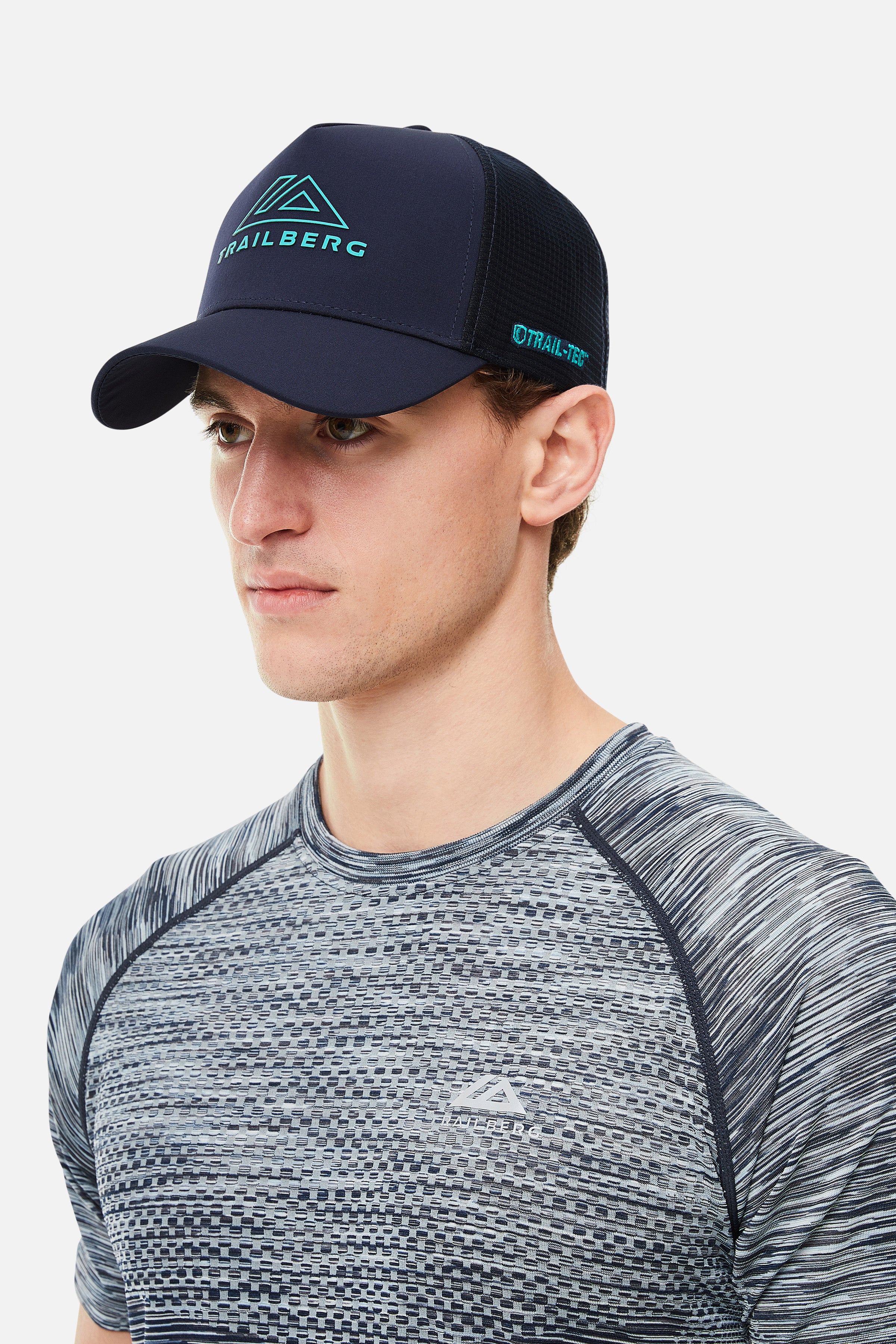 Ridge Trucker Cap - Navy/Tropical Depths
