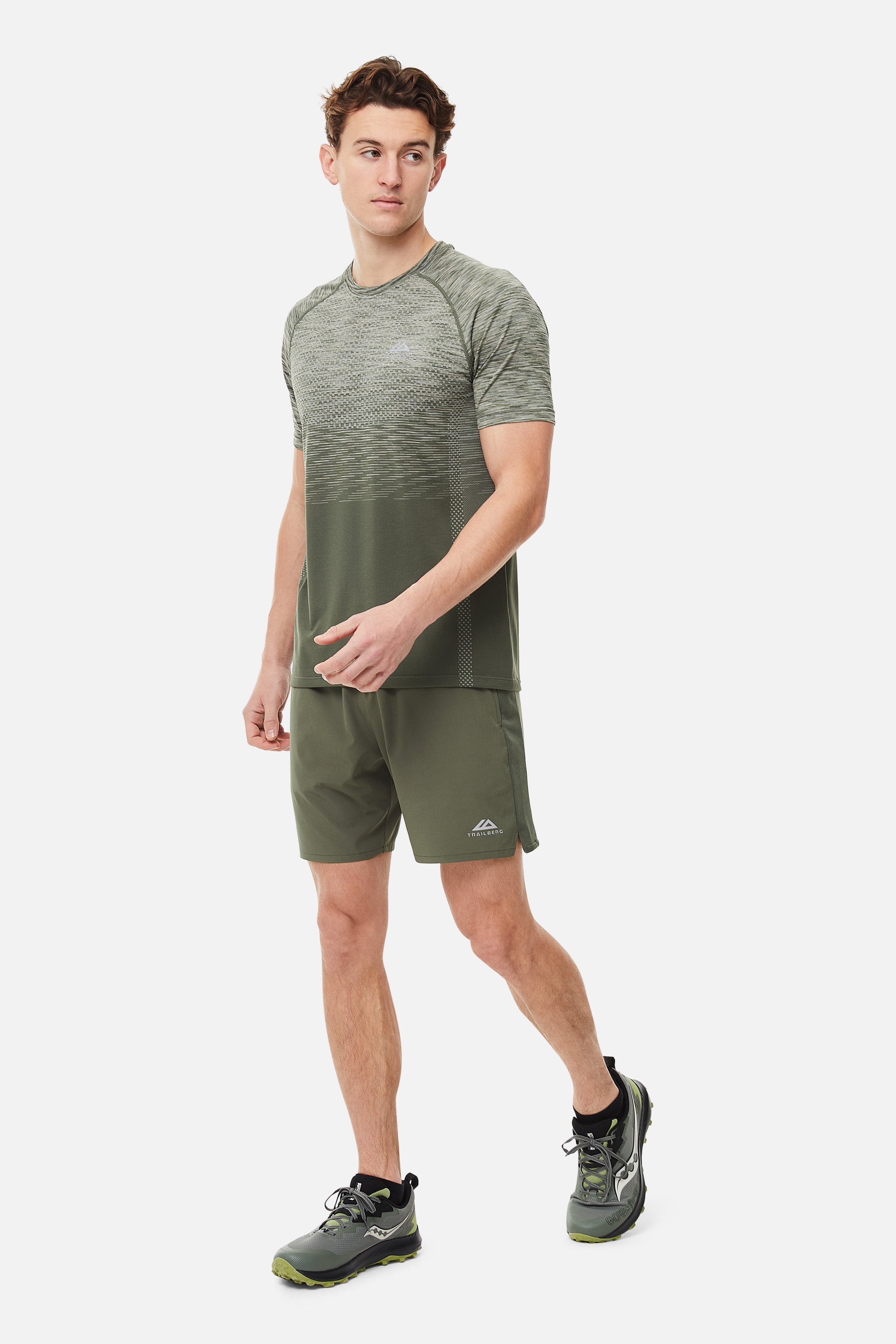 Apex Seamless Tee - Dark Fern/Pine Dust/Frostwood
