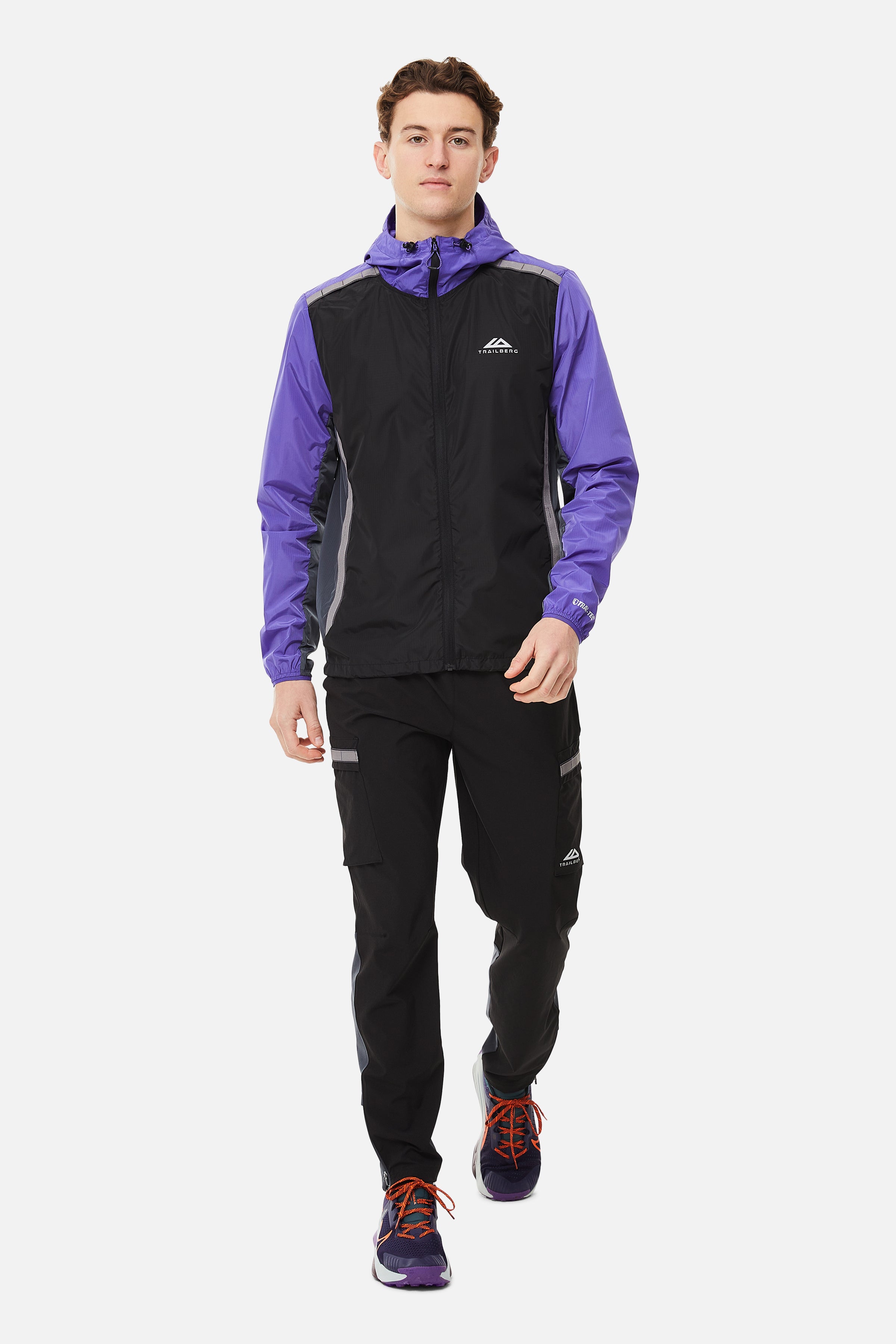 SS25 Triathlon Windbreaker - Black/Grey/Purple