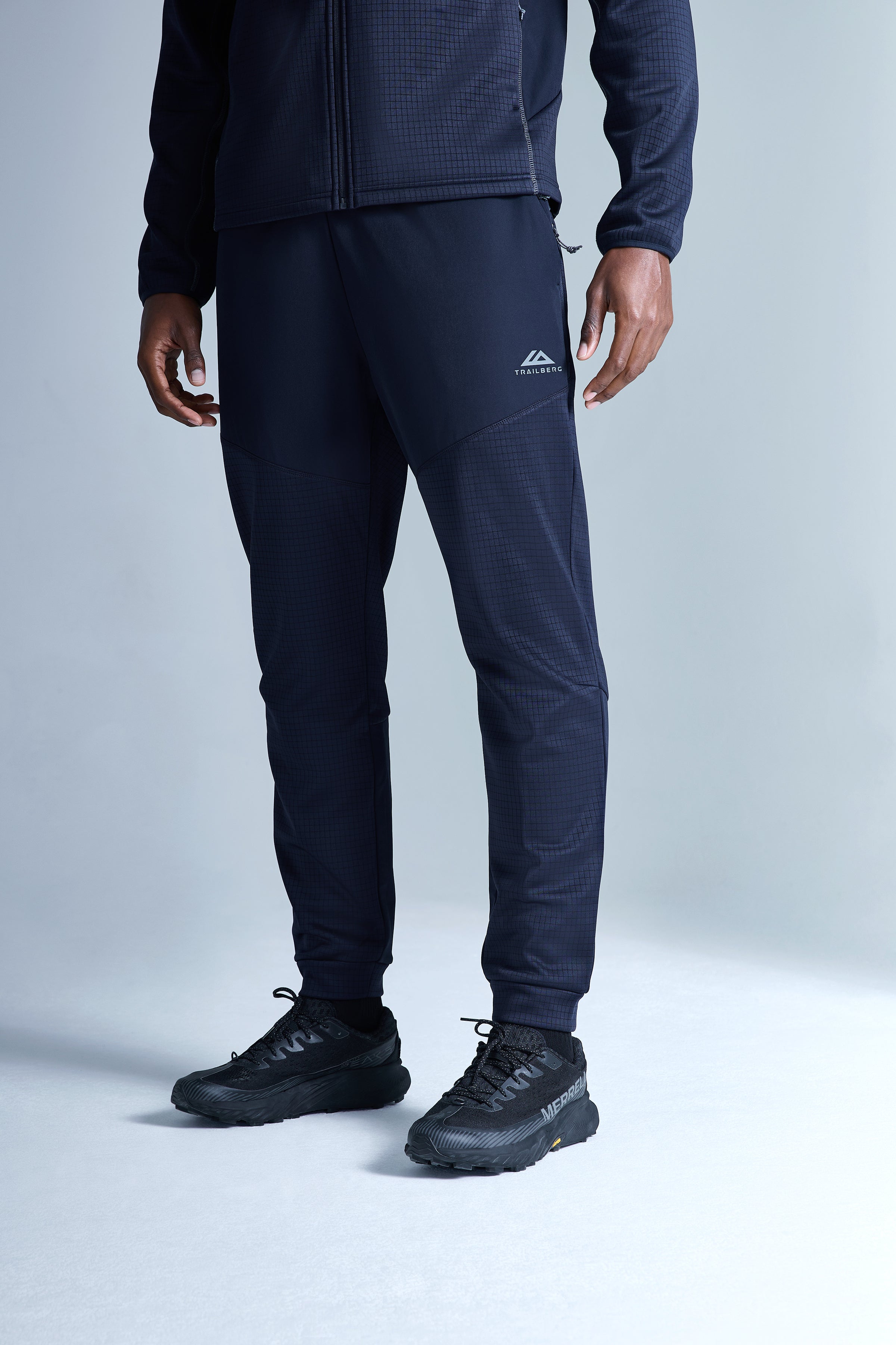 District Gridded Fleece Triset - Deep Ocean/Storm Grey