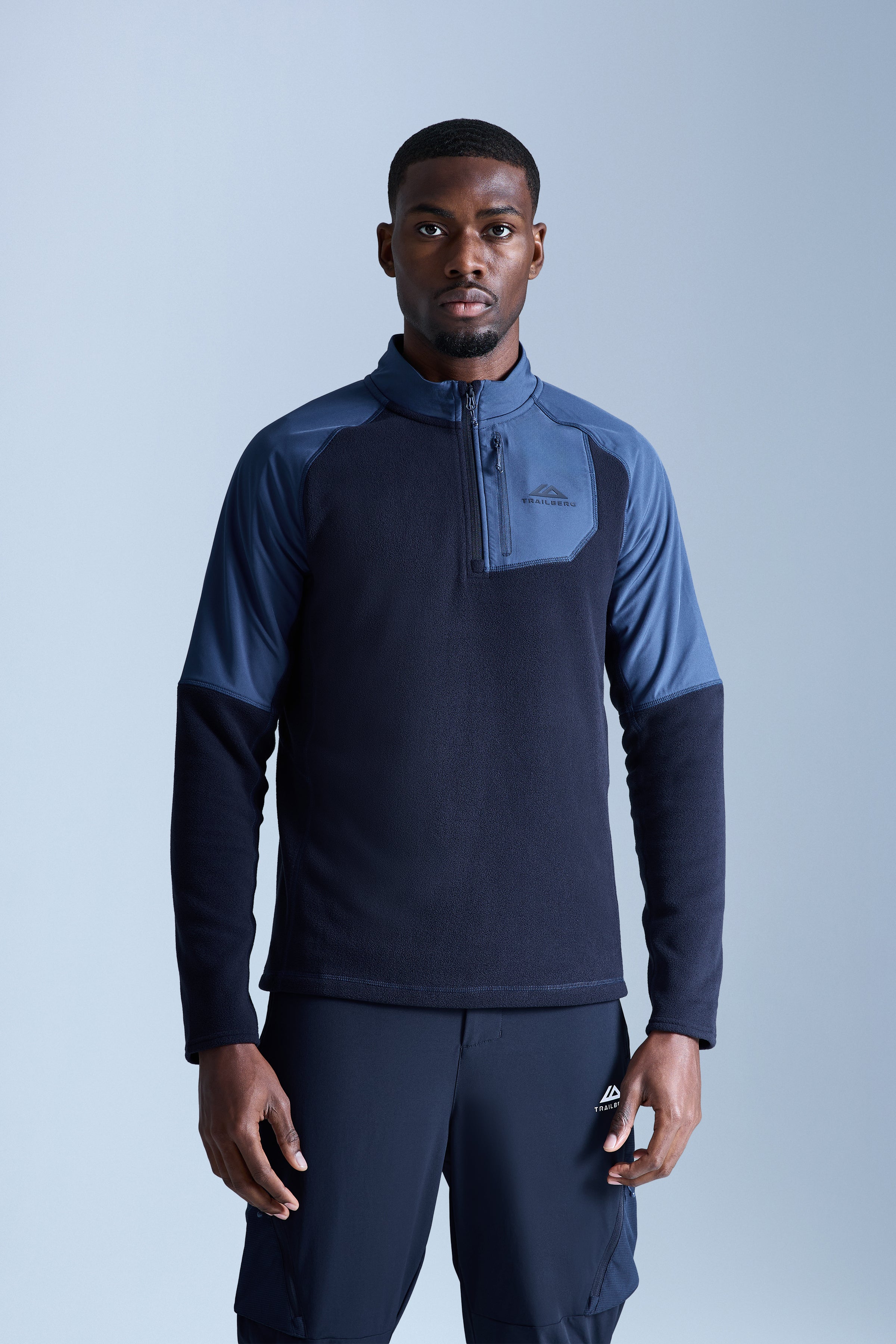 Sierra Microfleece Quarter Zip - Deep Ocean/Aqua Eclipse