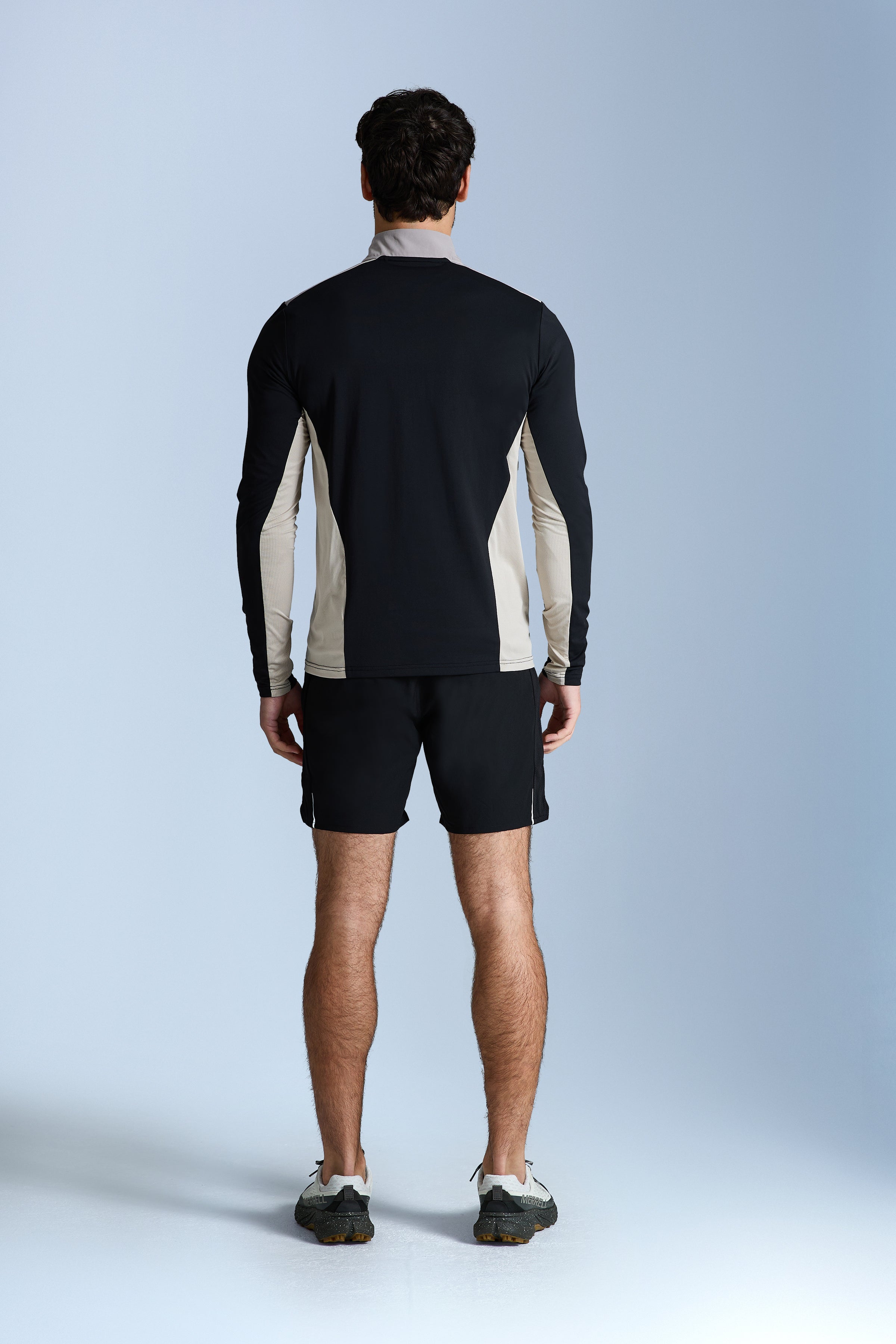 AW25 Triathlon Essentials Quarter Zip Set - Black/Pale Taupe