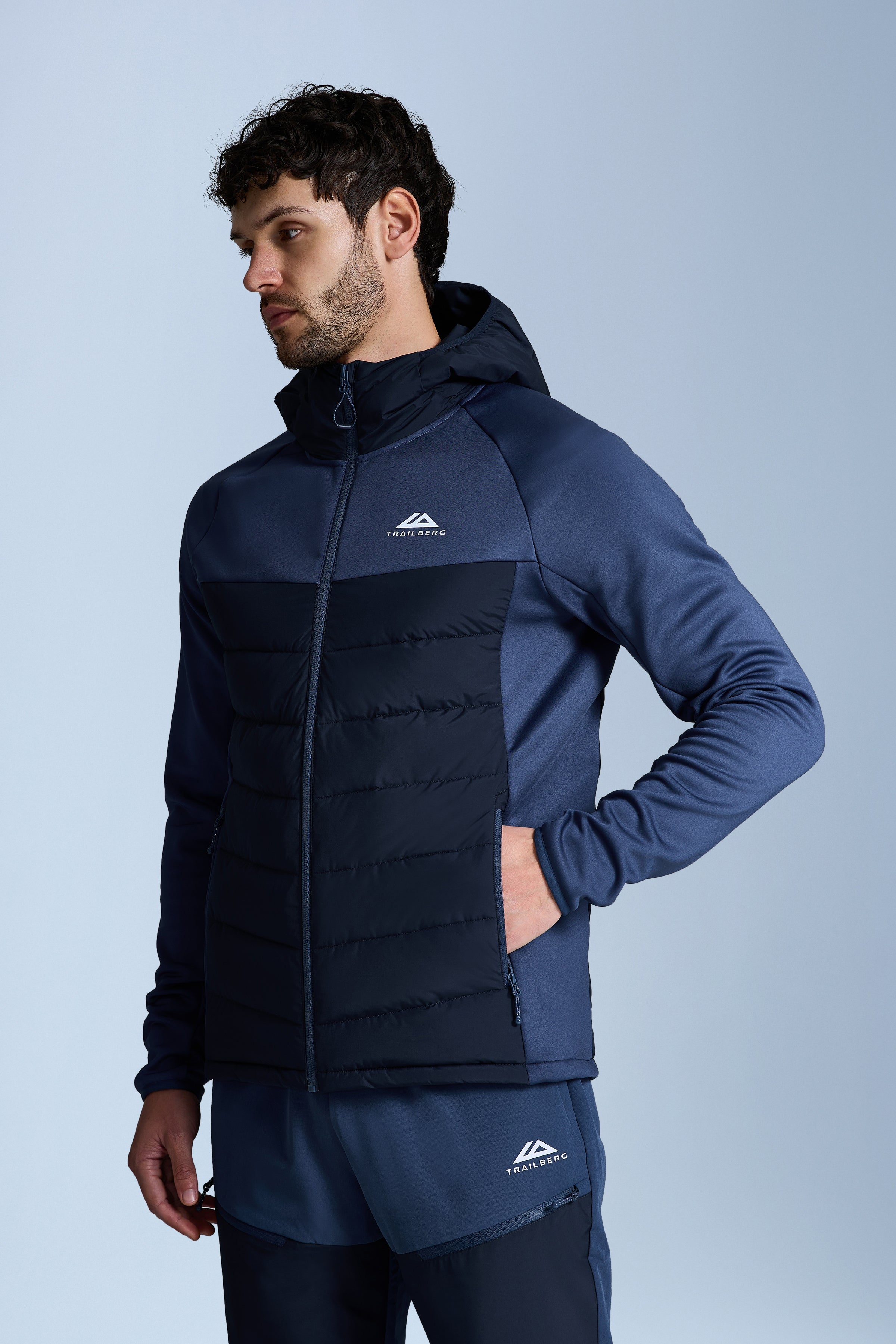 Rhine Winterised Hybrid Hood - Aqua Eclipse/Deep Ocean