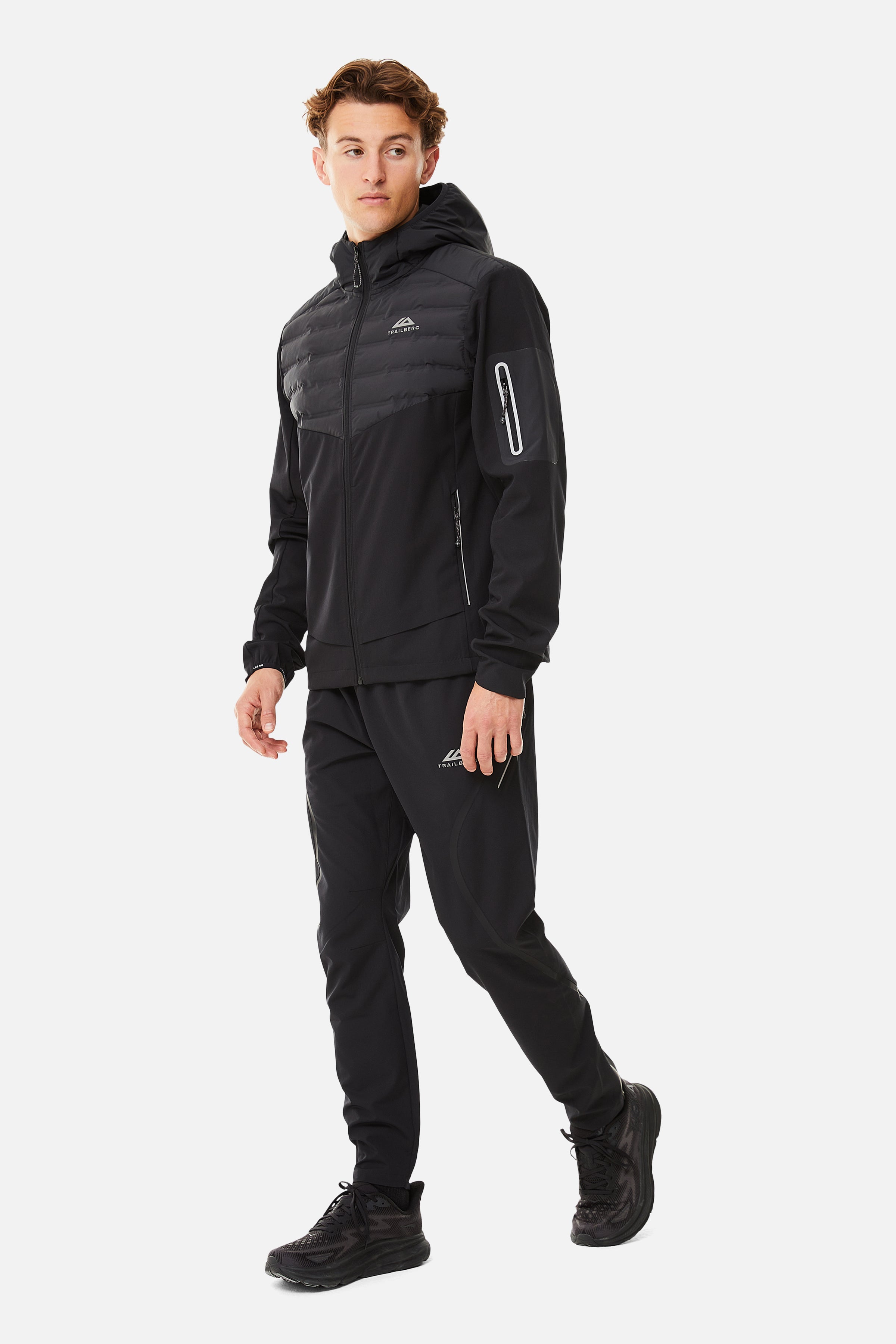Rhine Hybrid Tech Tracksuit - Black