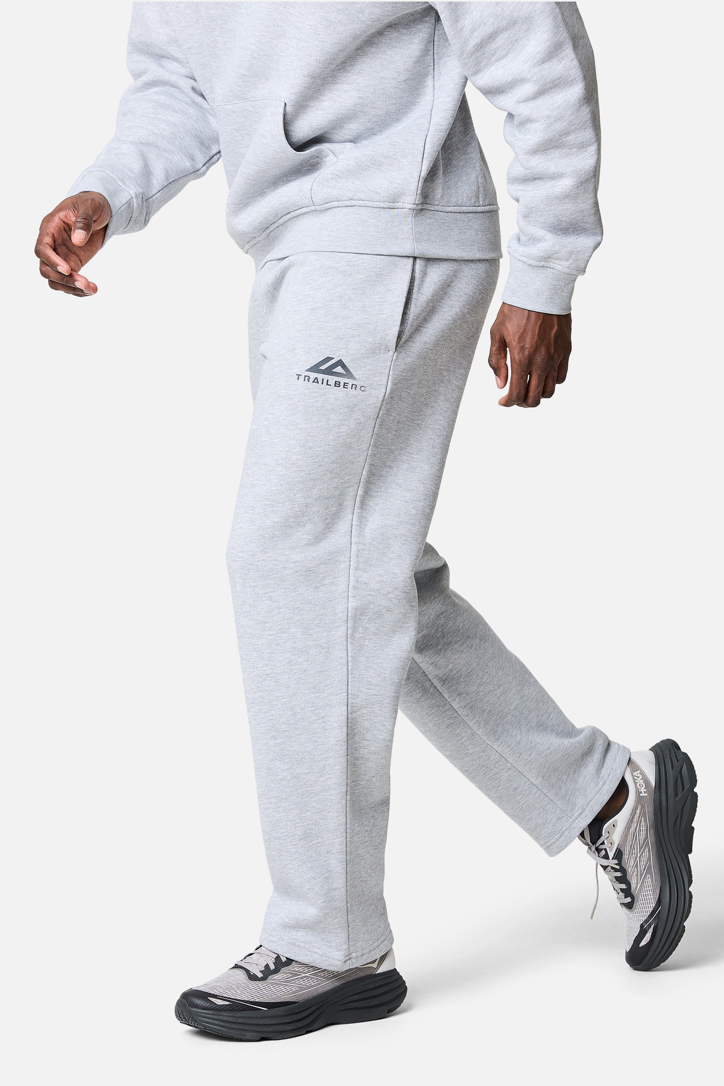Fraction Straight Leg Jogger - Grey Marl