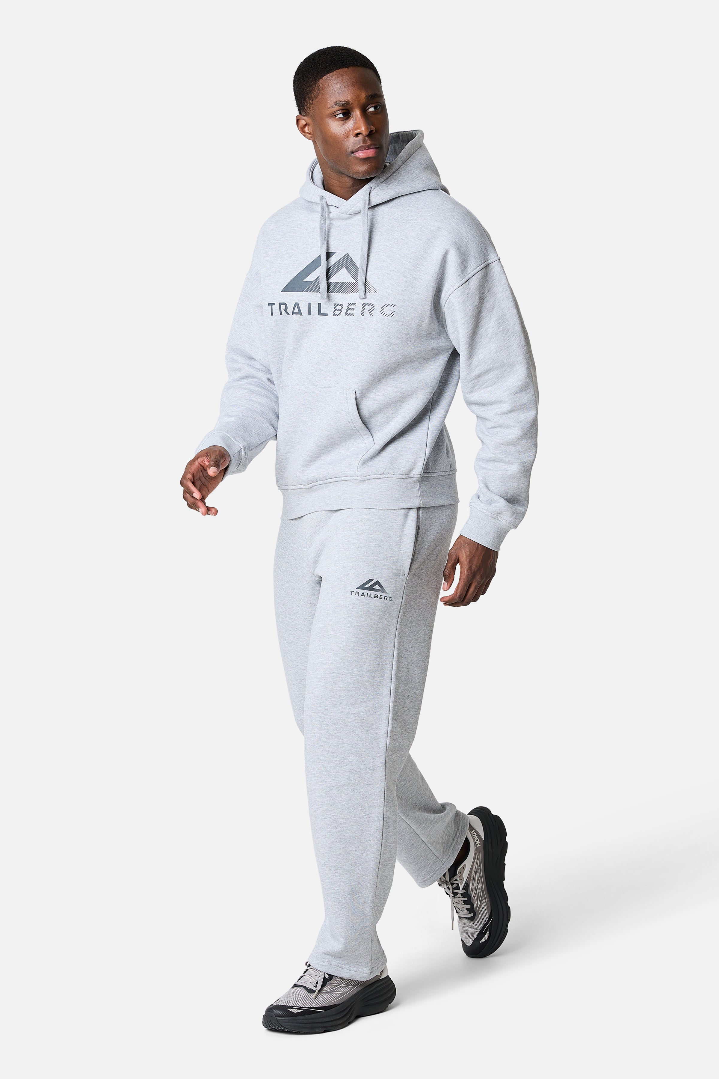 Fraction Straight Leg Jogger - Grey Marl