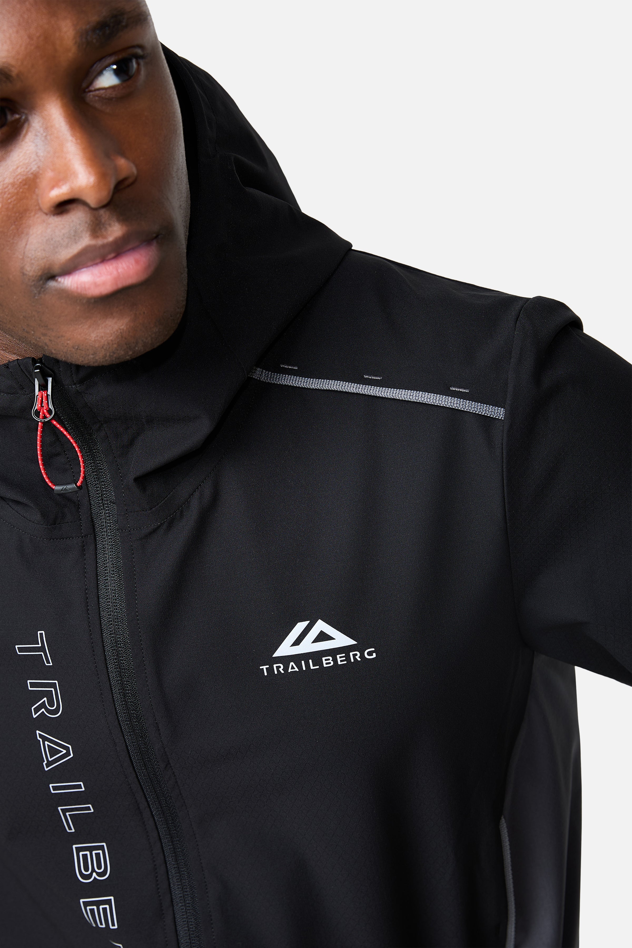 SS26 Triathlon Windbreaker - Black/Volcano Grey/Blazing Red