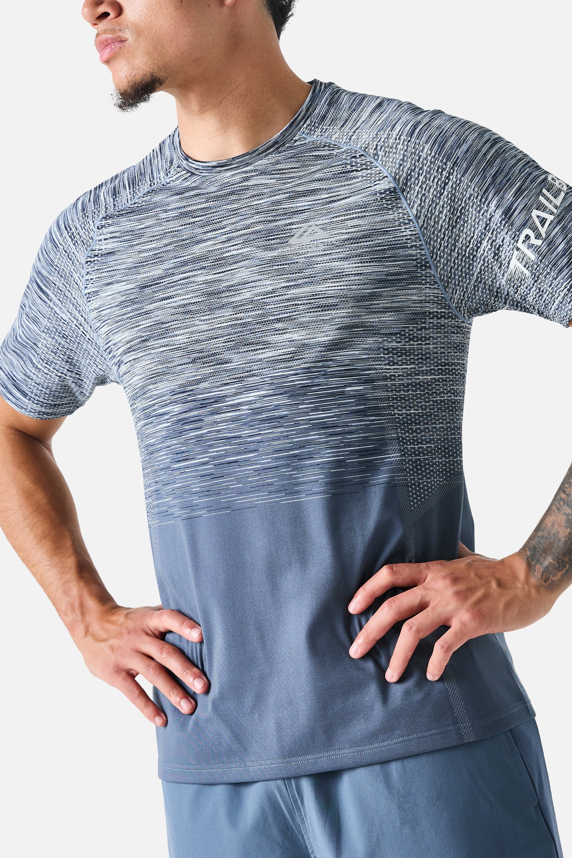 Arc Seamless Tee - Breeze/Storm Blue/Skylar/White