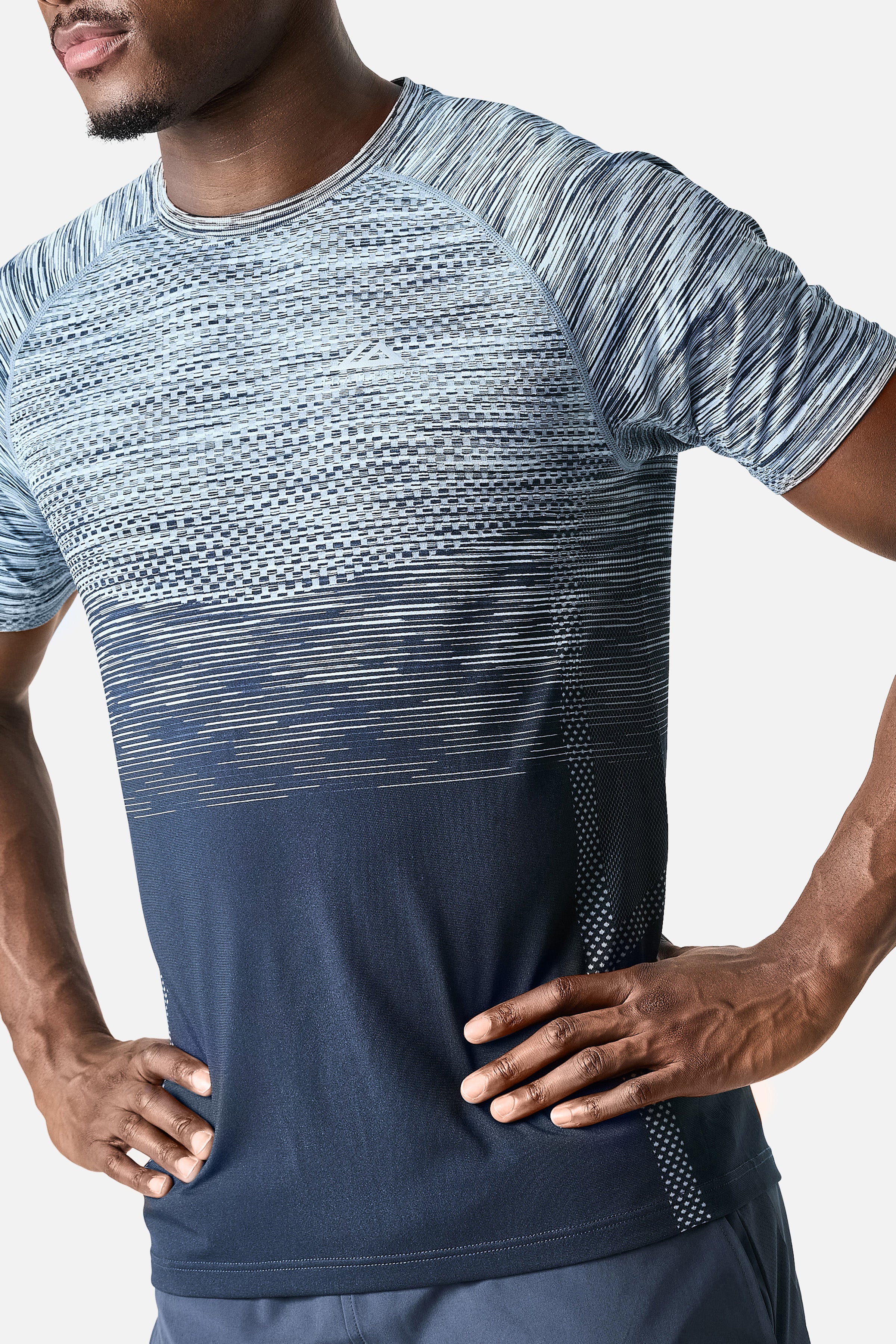 Apex Seamless Tee - Storm Blue/Steel Blue/Iceberg Blue/White