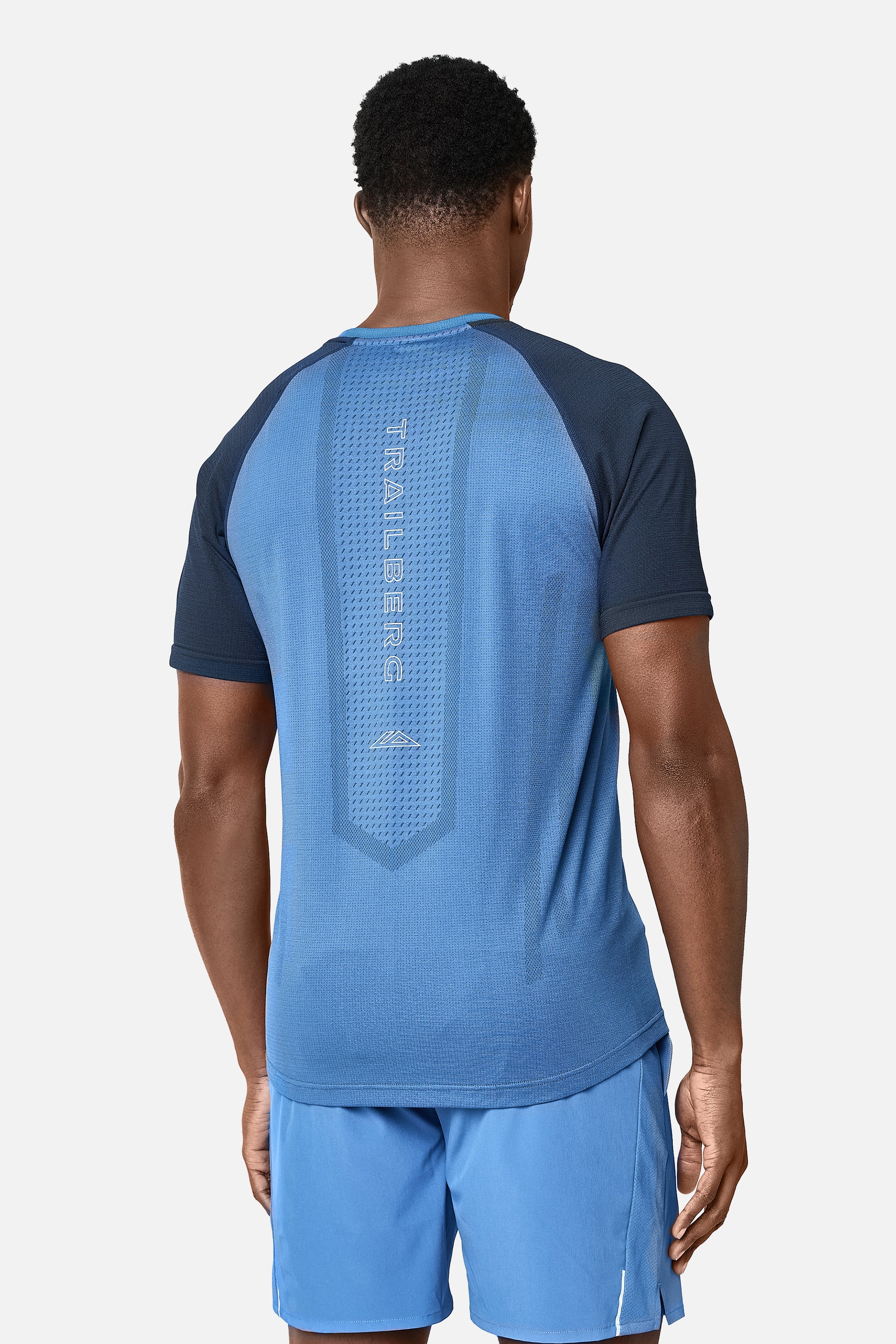 Rapid Dash Seamless Tee - Voltage Blue/Storm Blue