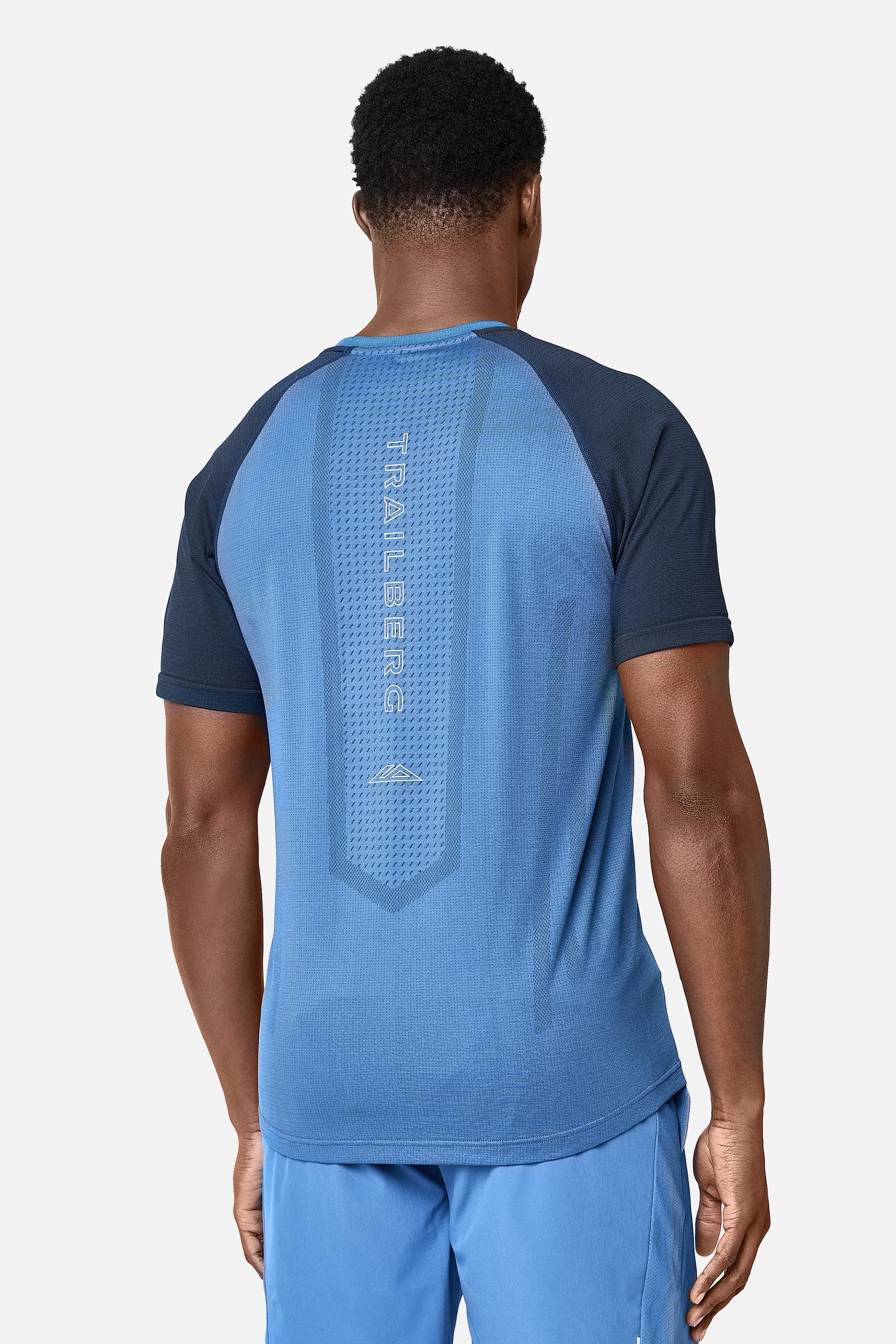 Rapid Dash Seamless Tee - Voltage Blue/Storm Blue