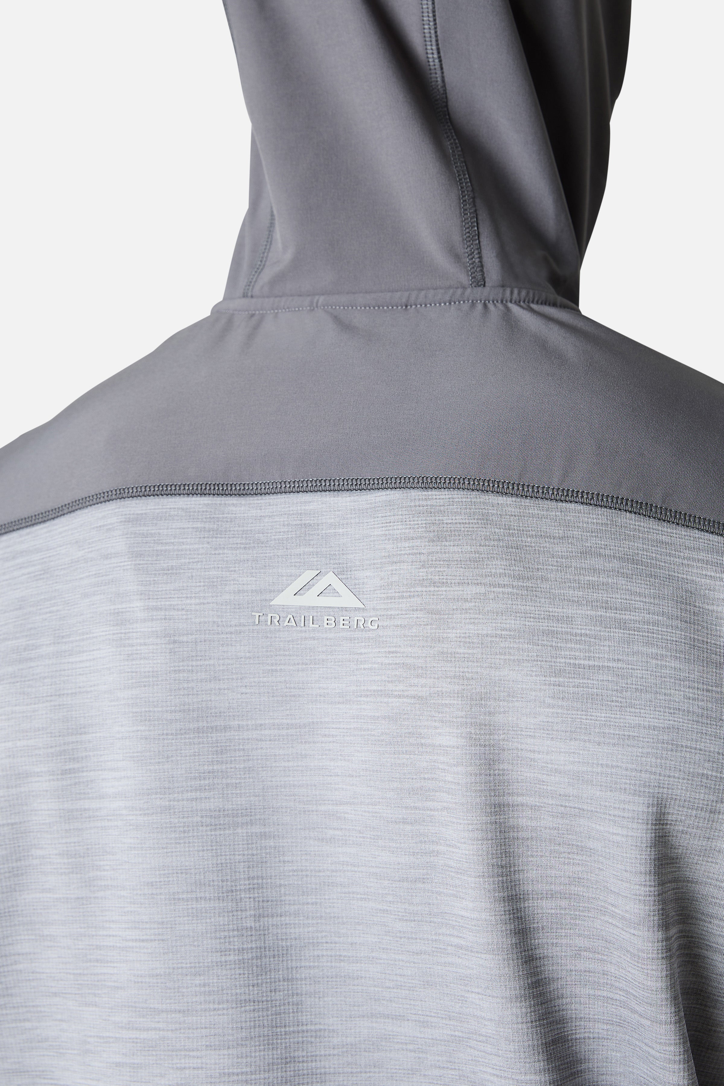 Vale Gridded Fleece Hood - Lunar Grey Marl/Nightfall Grey