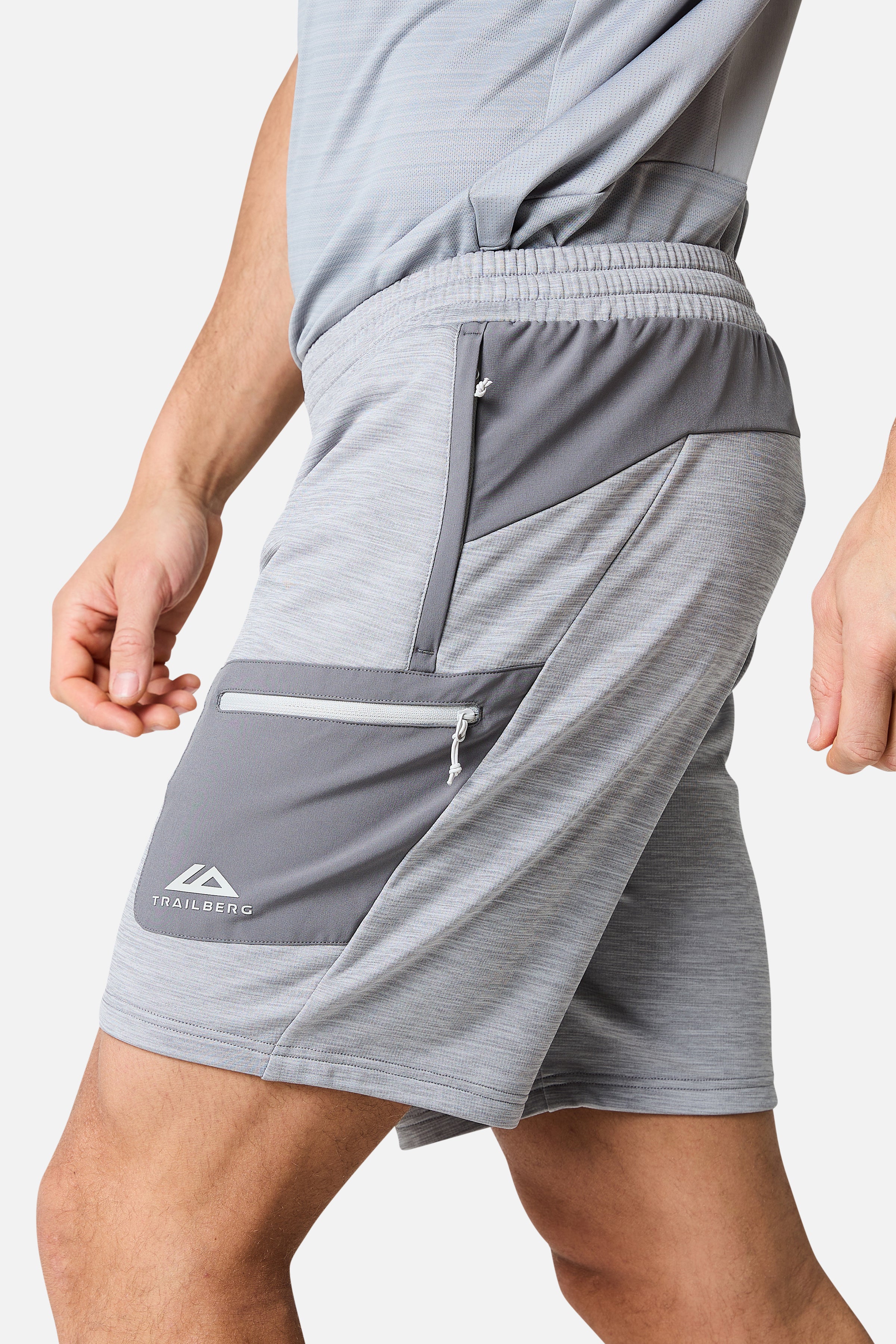 Vale Gridded Fleece Twinset - Lunar Grey Marl/Nightfall Grey