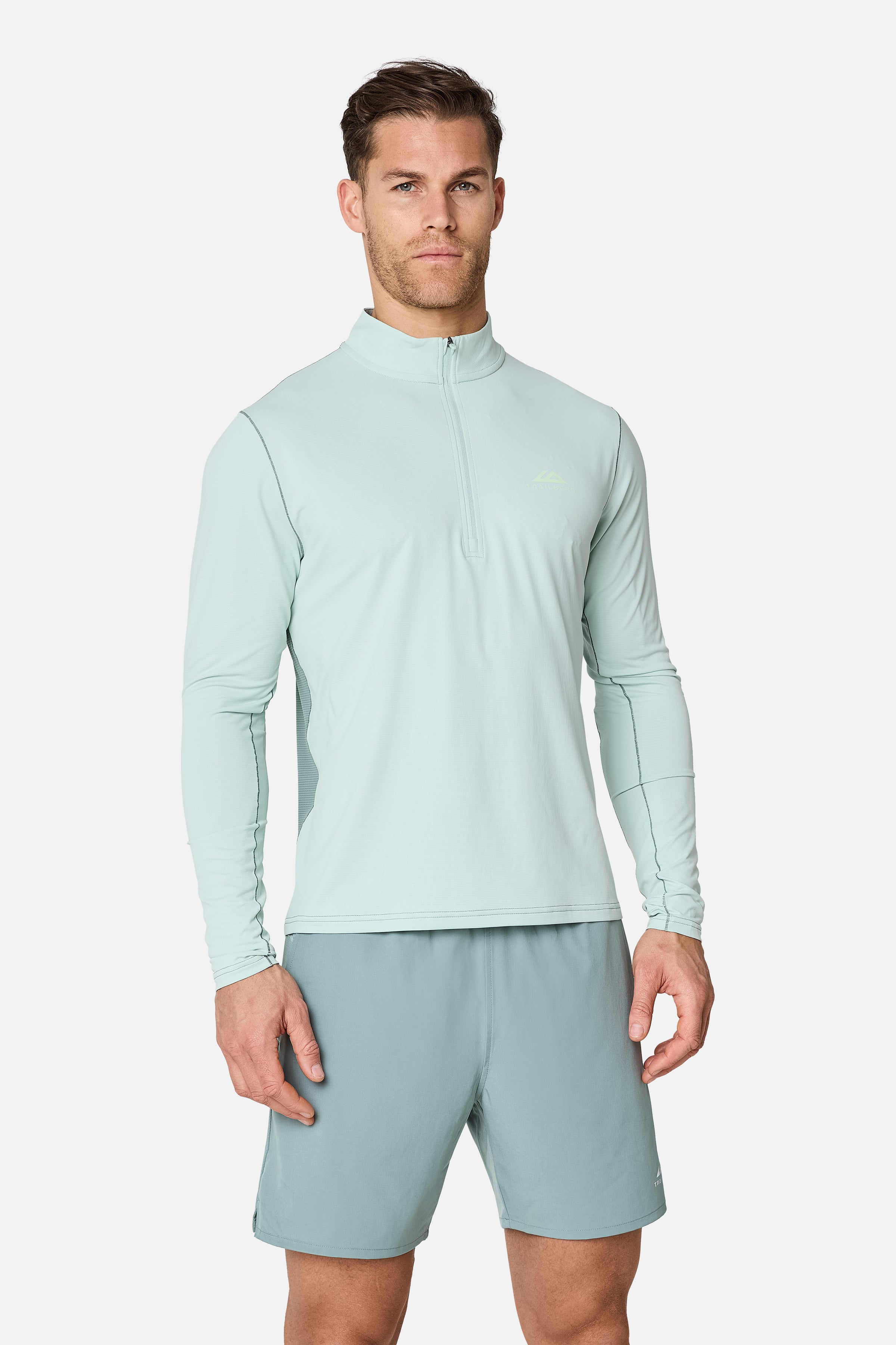 Nucleus 1/4 Zip Essentials 2.0 Twinset - Willow Green