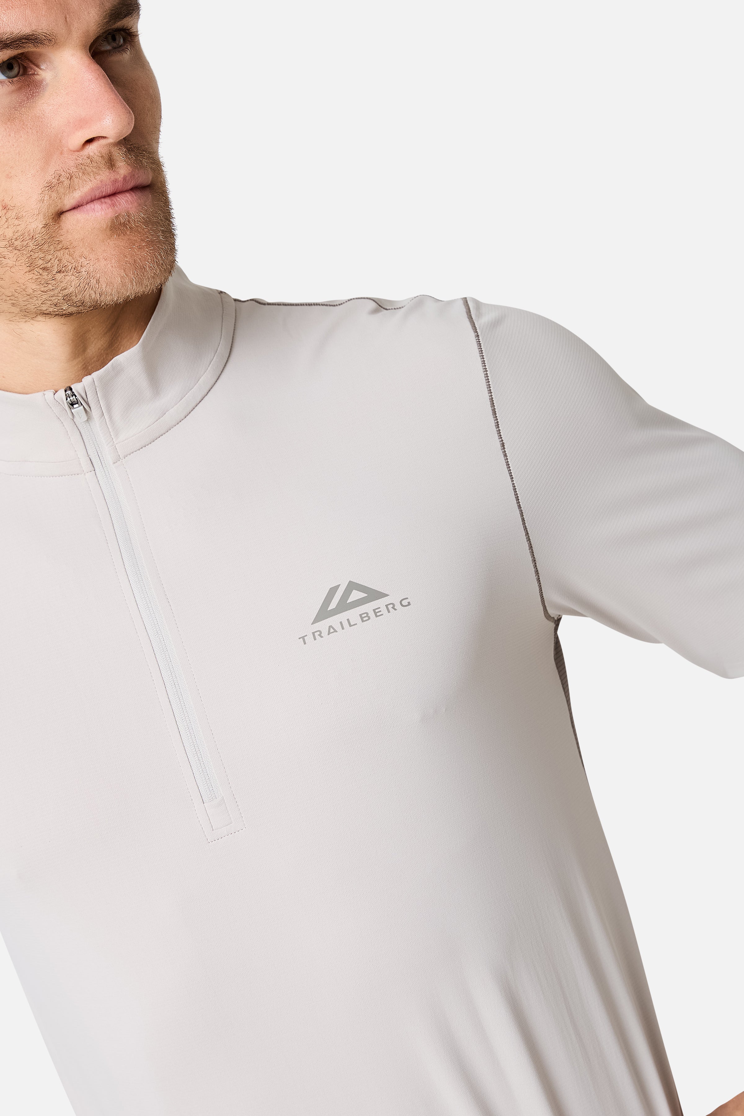 Nucleus 1/4 Zip Essentials 2.0 Twinset - Mocha/Pebblestone