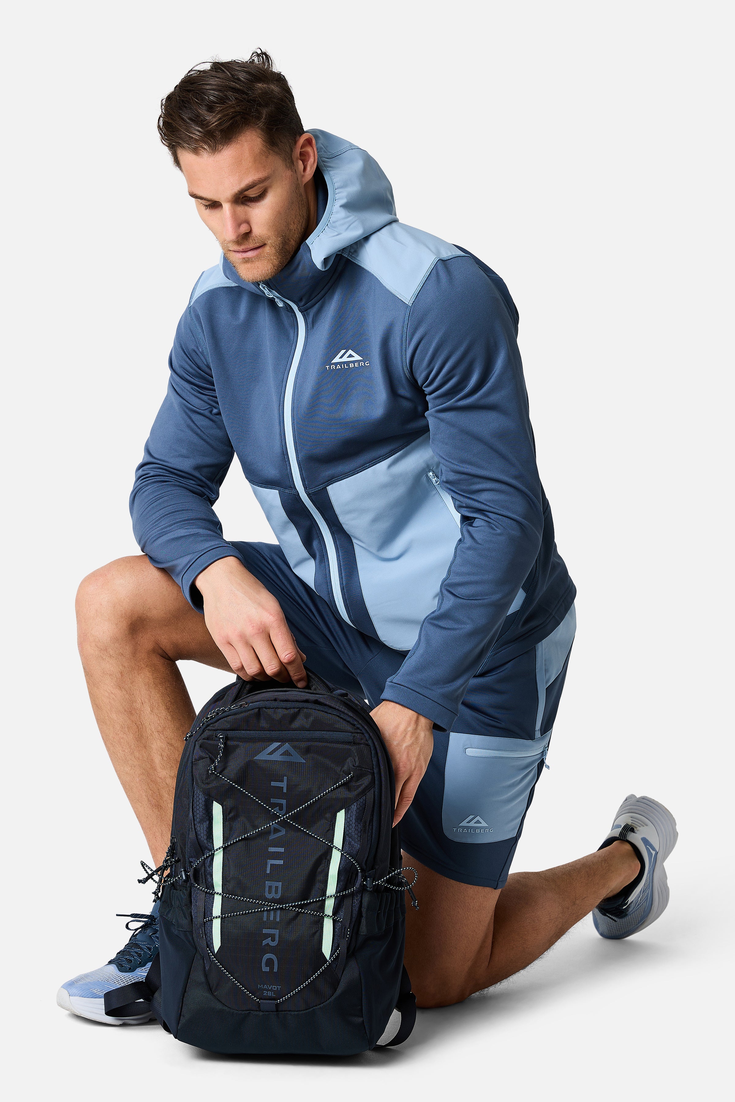 Vale Gridded Fleece Twinset - Breeze/Skylar