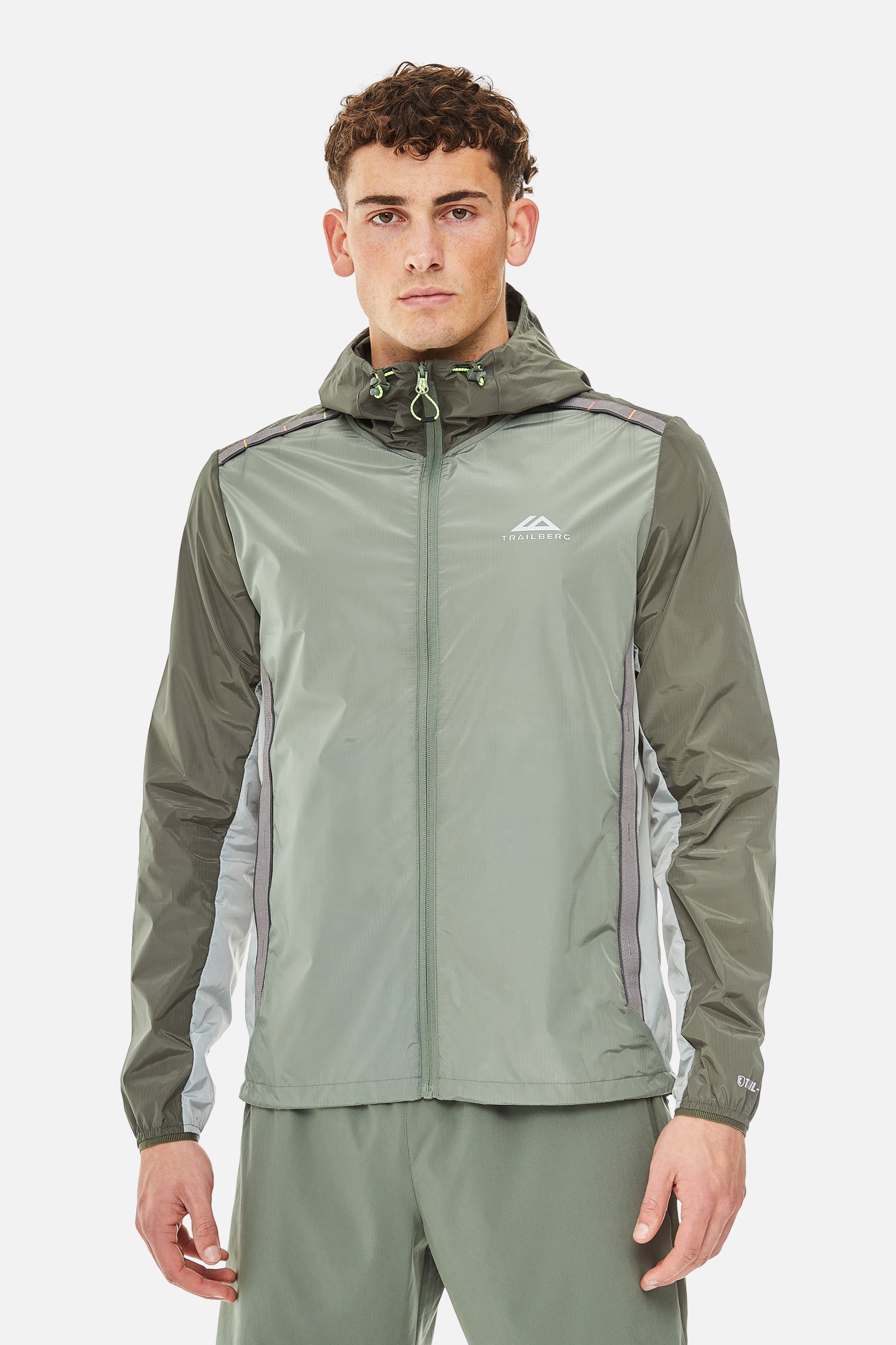 Triathlon SS25 Windbreaker - Pine Dust/Dark Fern/Frosted Leaf