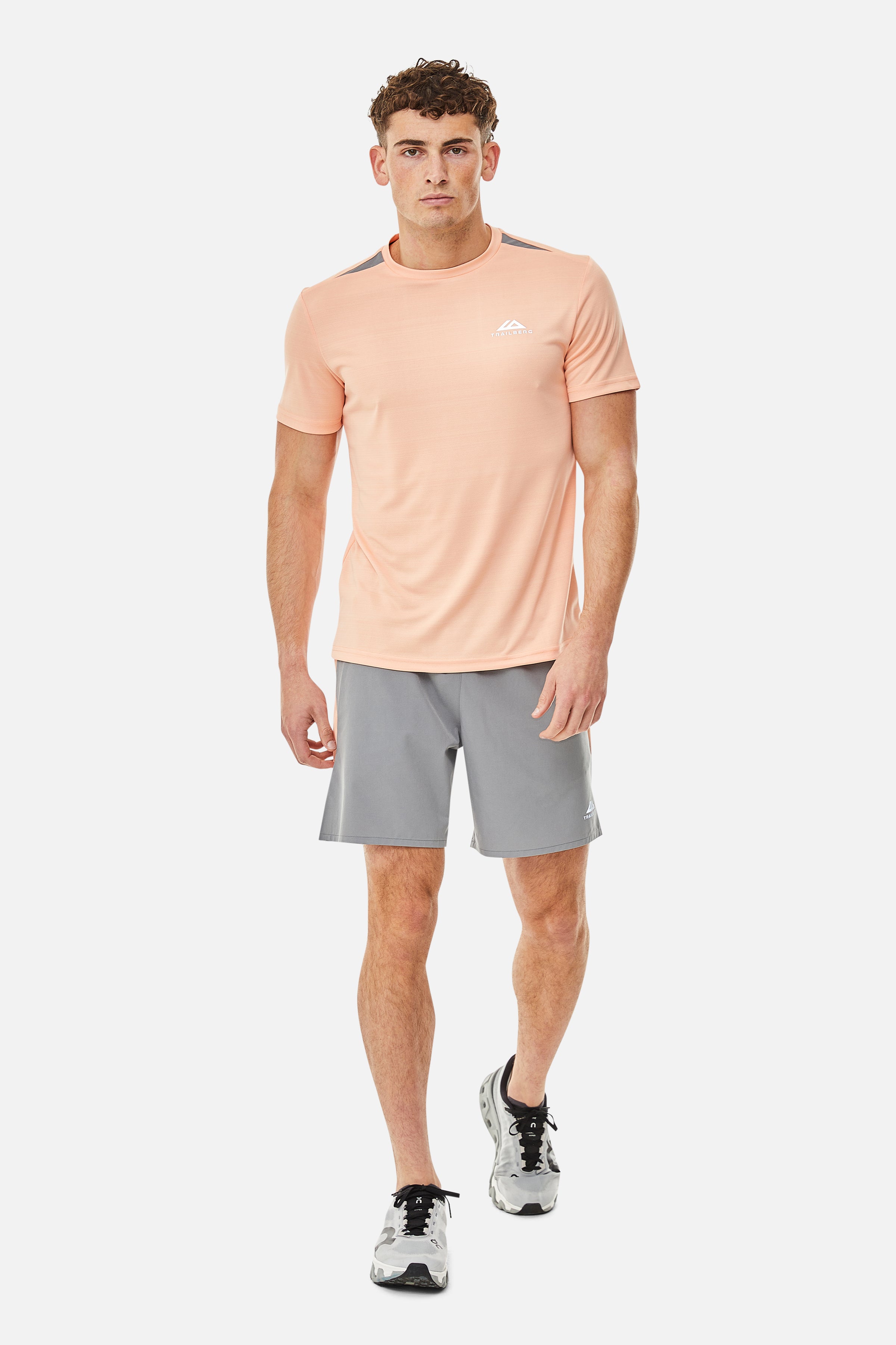 Cloud SS25 Tee - Peach Nectar/Moon Grey