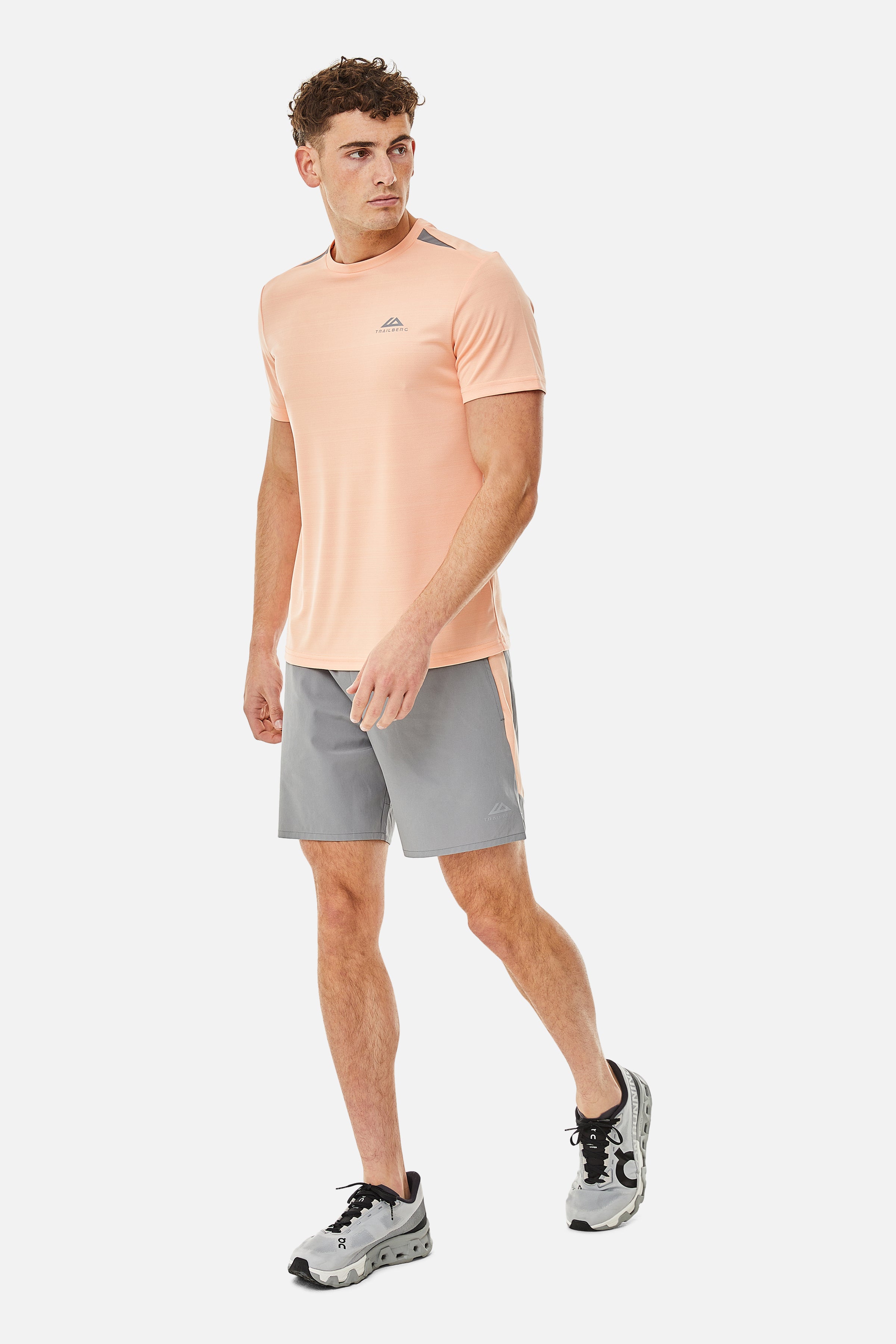 Cloud SS25 Tee - Peach Nectar/Moon Grey