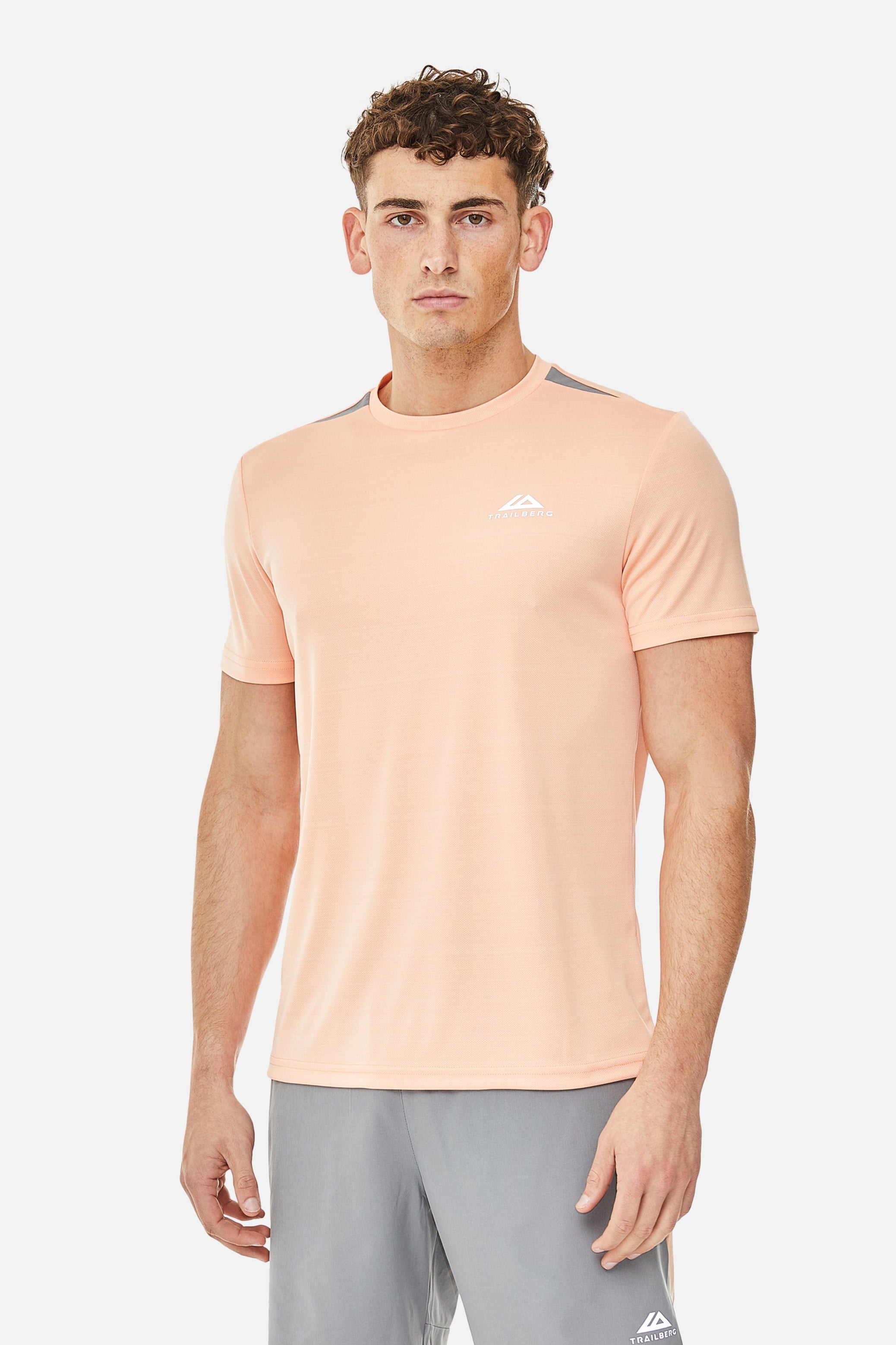 Cloud SS25 Tee - Peach Nectar/Moon Grey