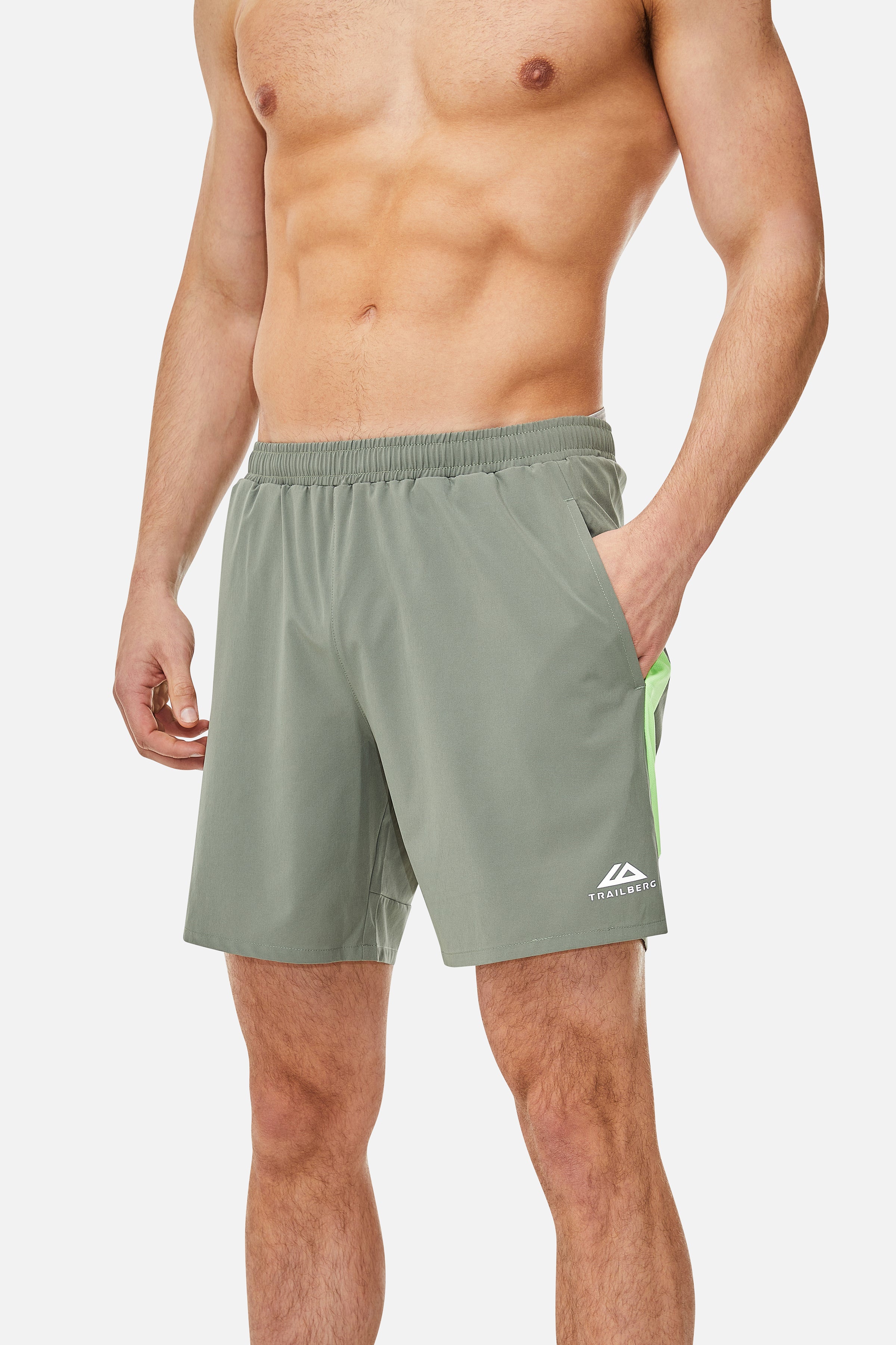 Crest Cloud Twinset - Pine Dust/Neon Lime