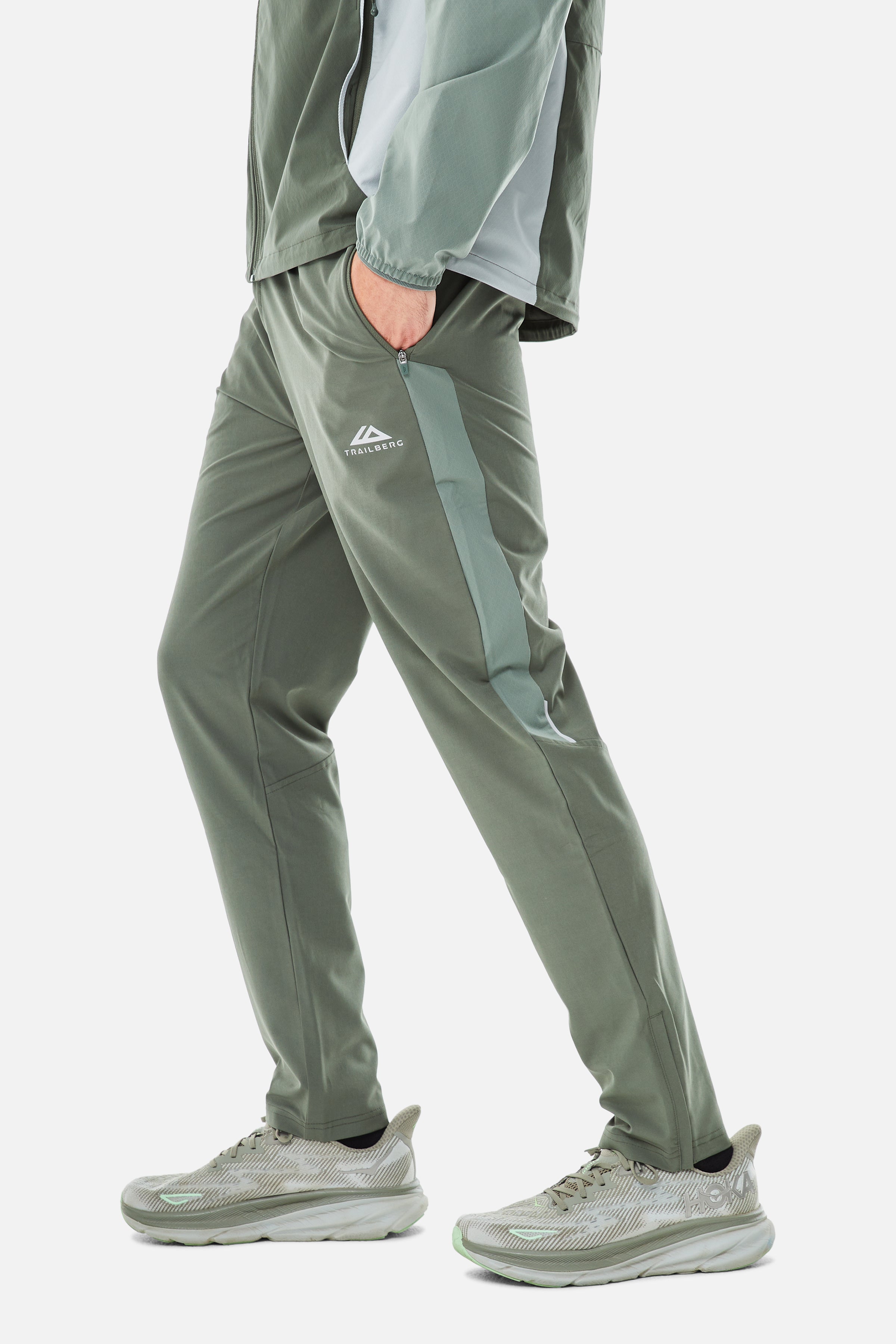 AW25 Triathlon Tracksuit - Pine Dust/Dark Fern