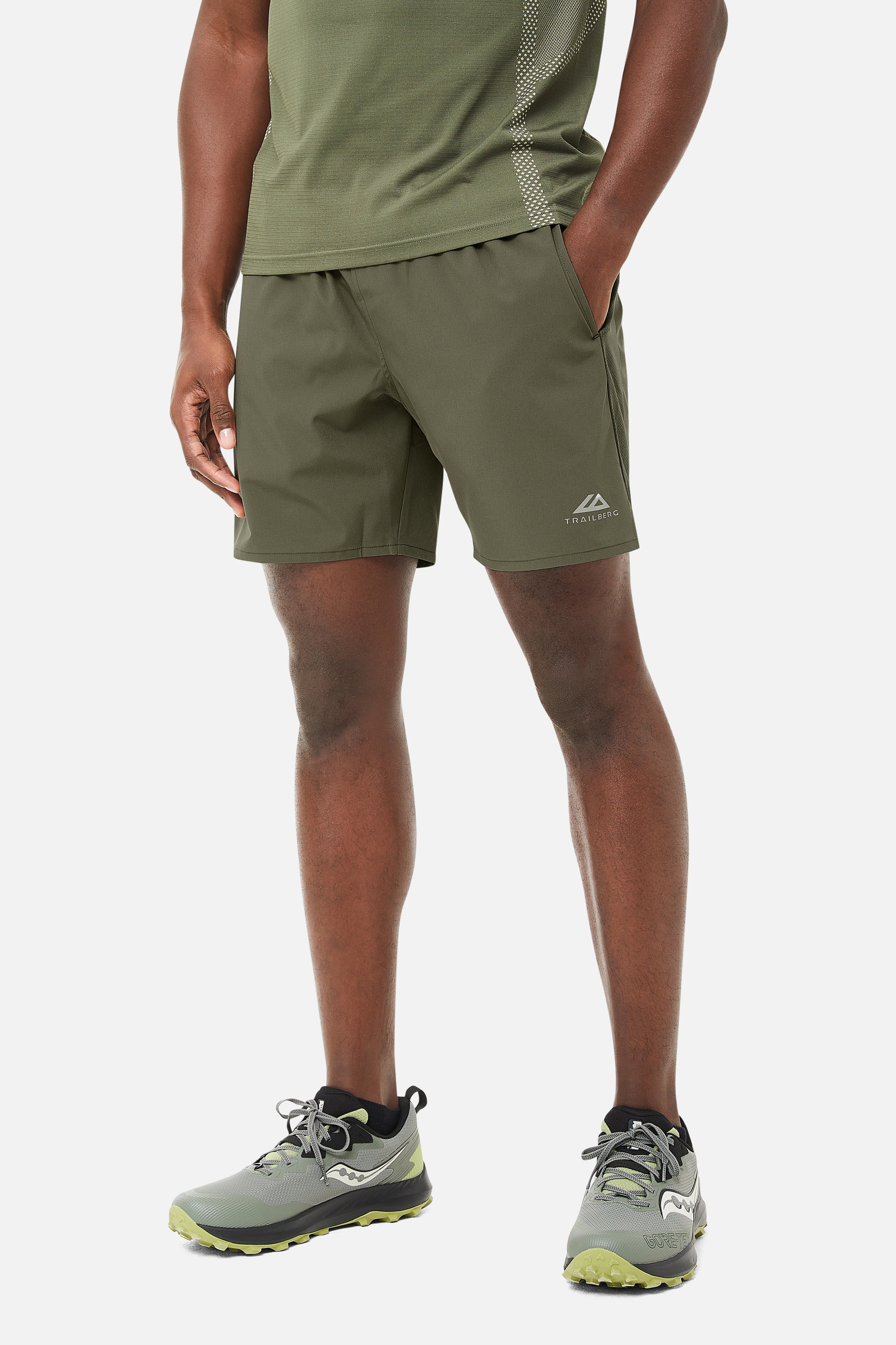Summit Seamless Essentials 2.0 Twinset - Khaki/Dark Fern
