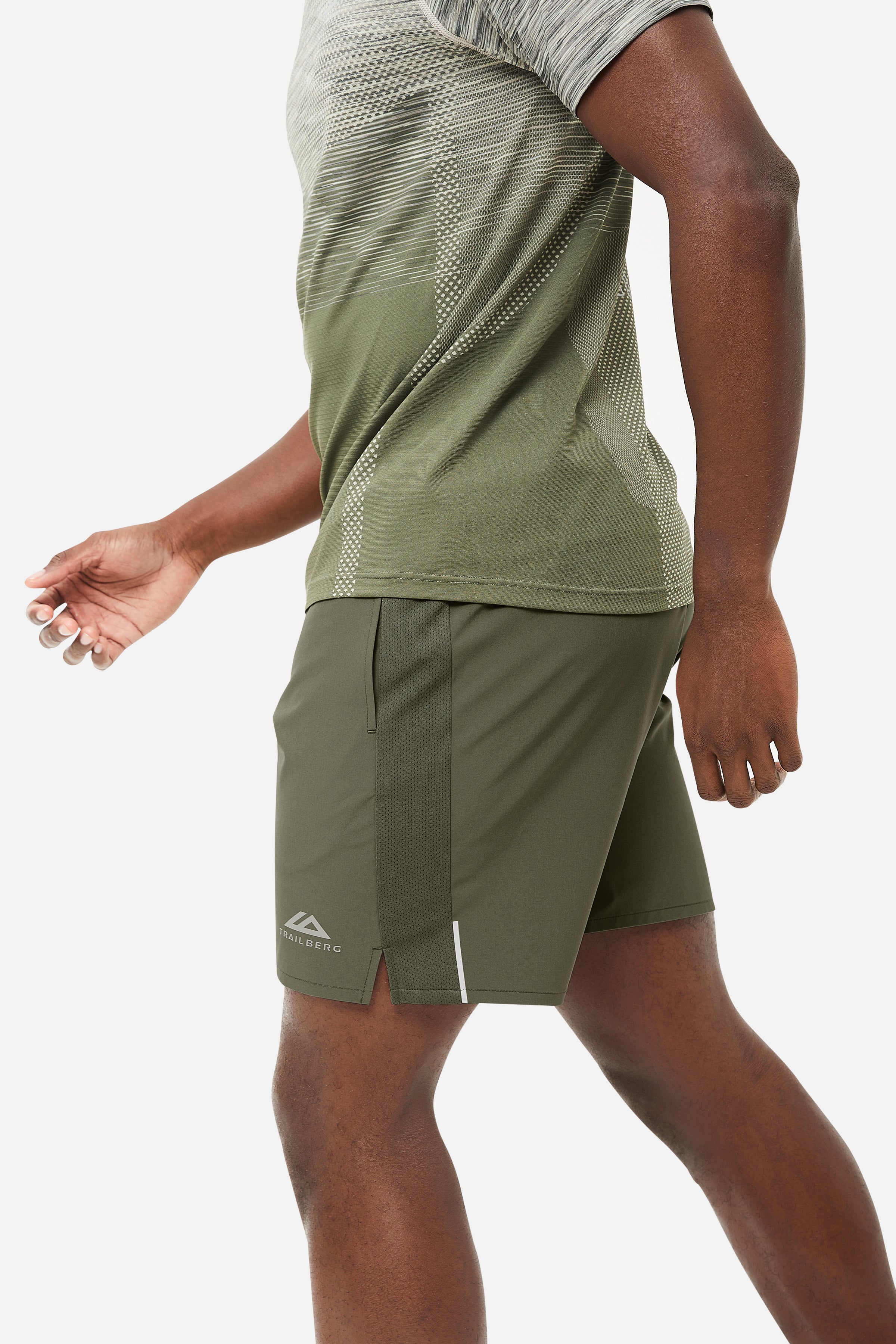 Summit Seamless Essentials 2.0 Twinset - Khaki/Dark Fern
