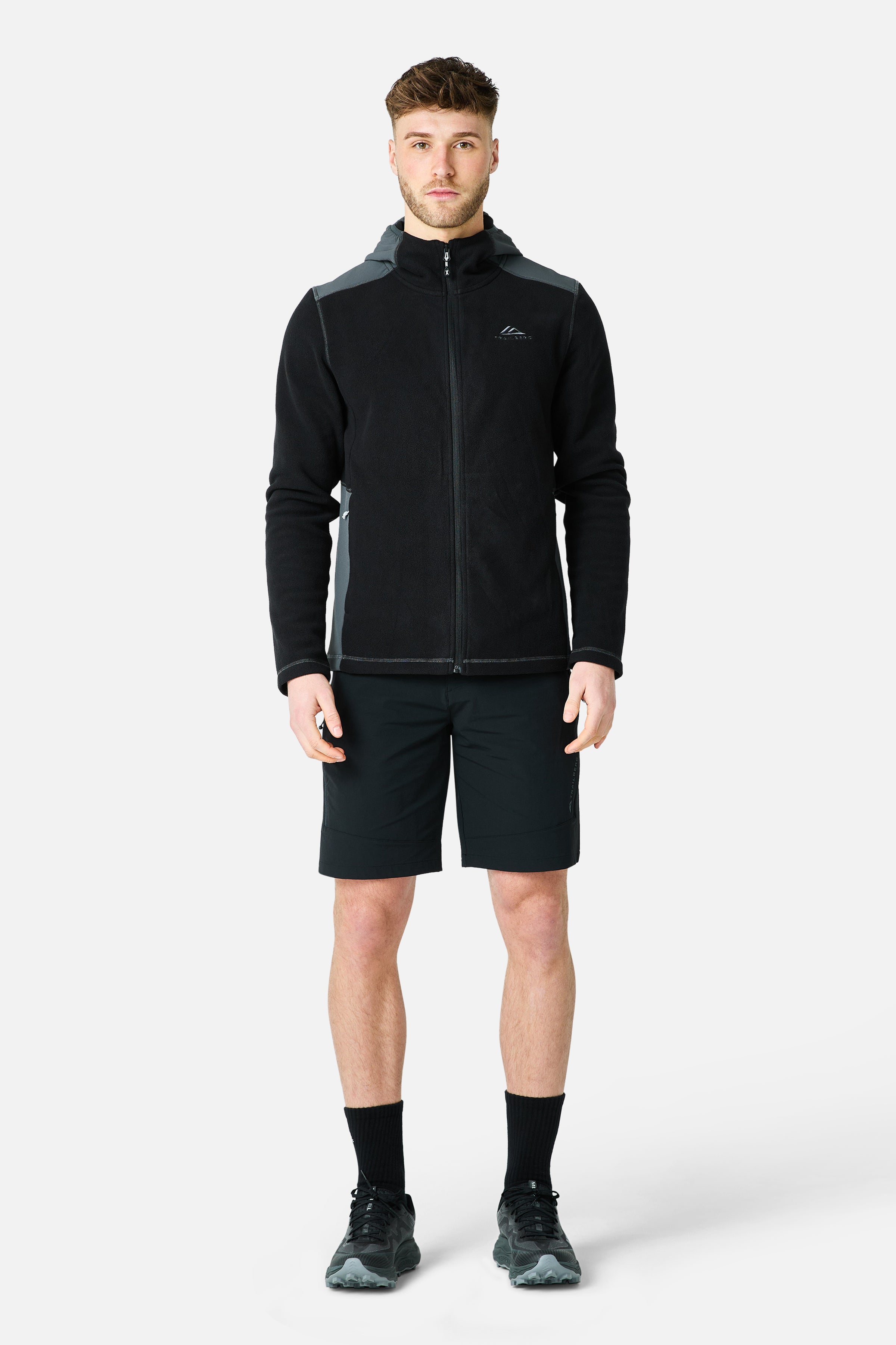 Tundra Microfleece Hood - Black/Volcano Grey