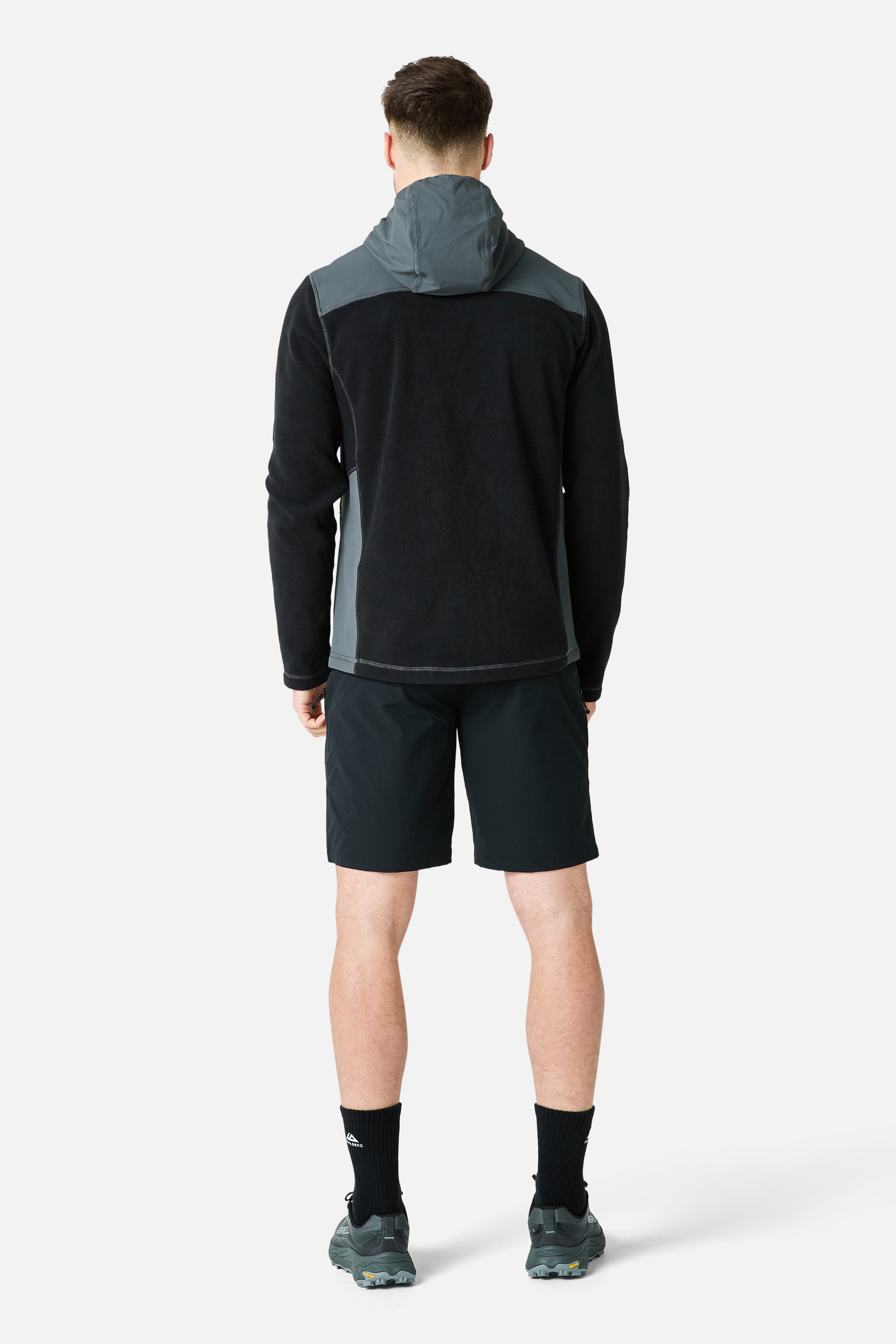 Tundra Microfleece Hood - Black/Volcano Grey