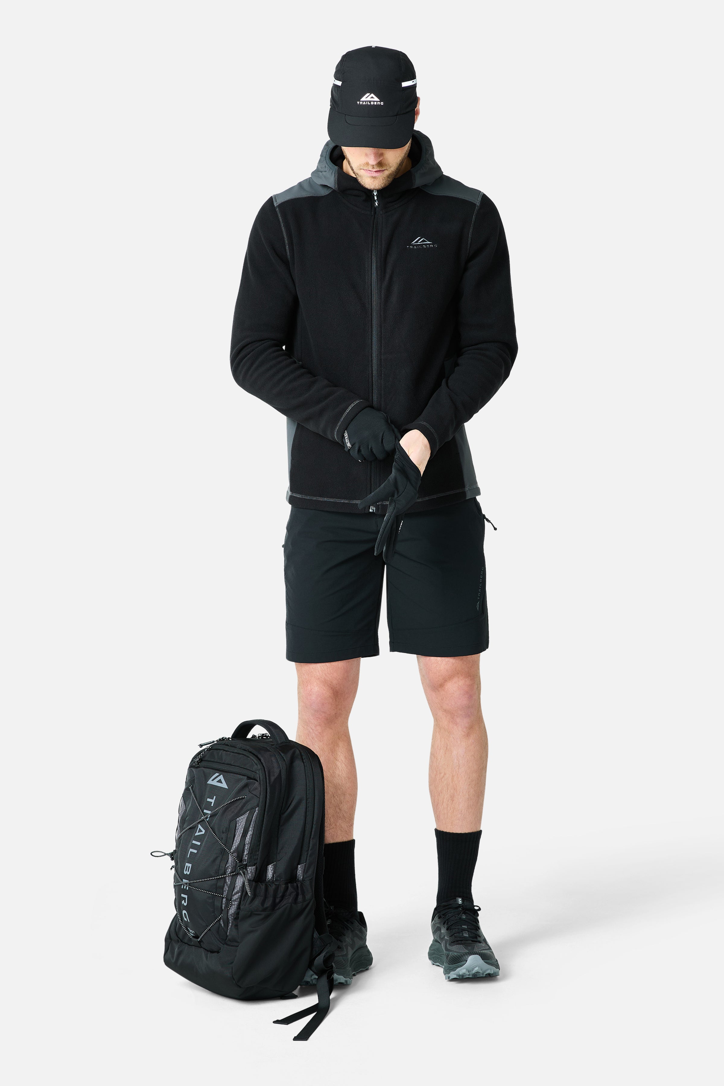 Tundra Microfleece Hood - Black/Volcano Grey