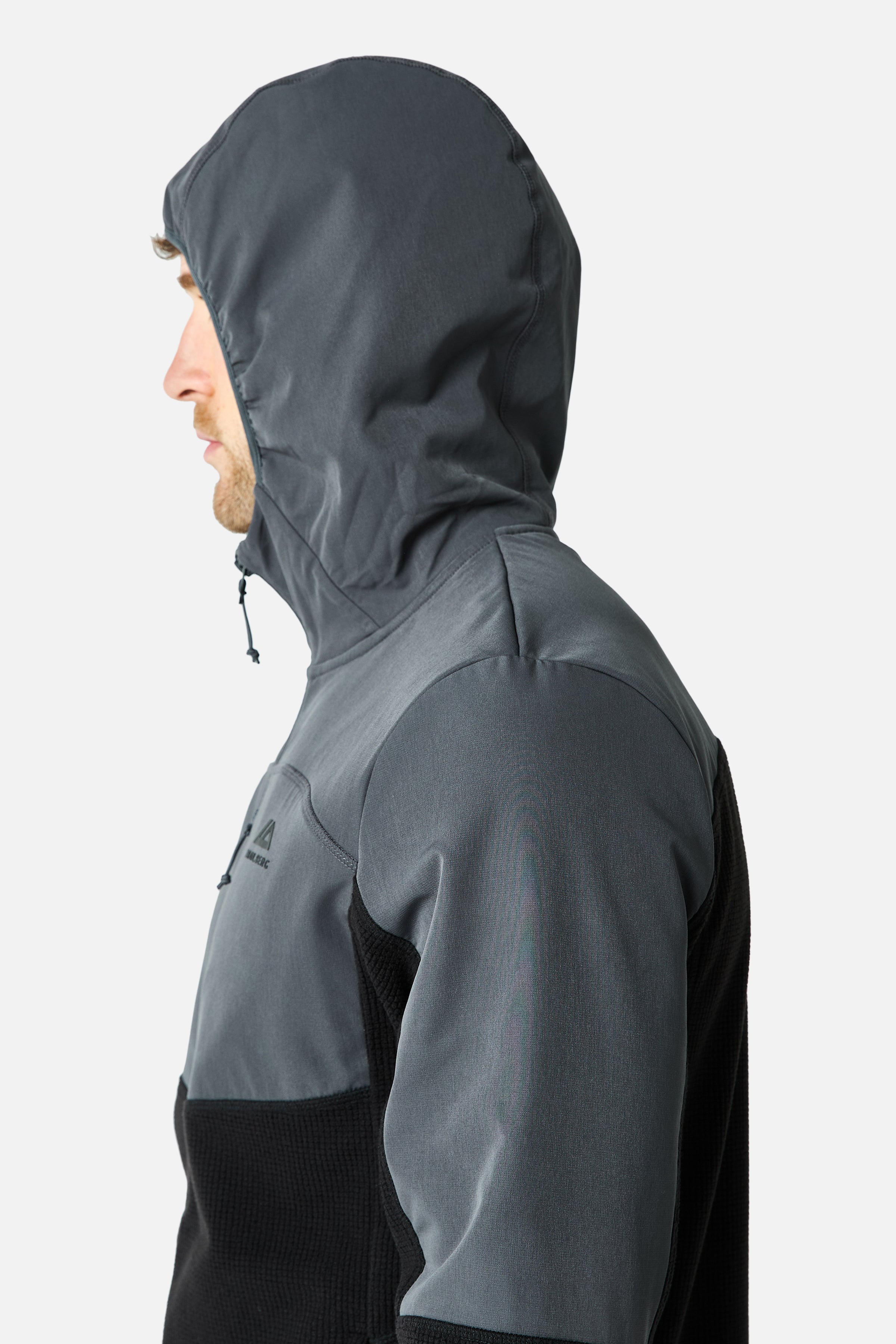 Compass Microfleece Hood - Black/Asphalt
