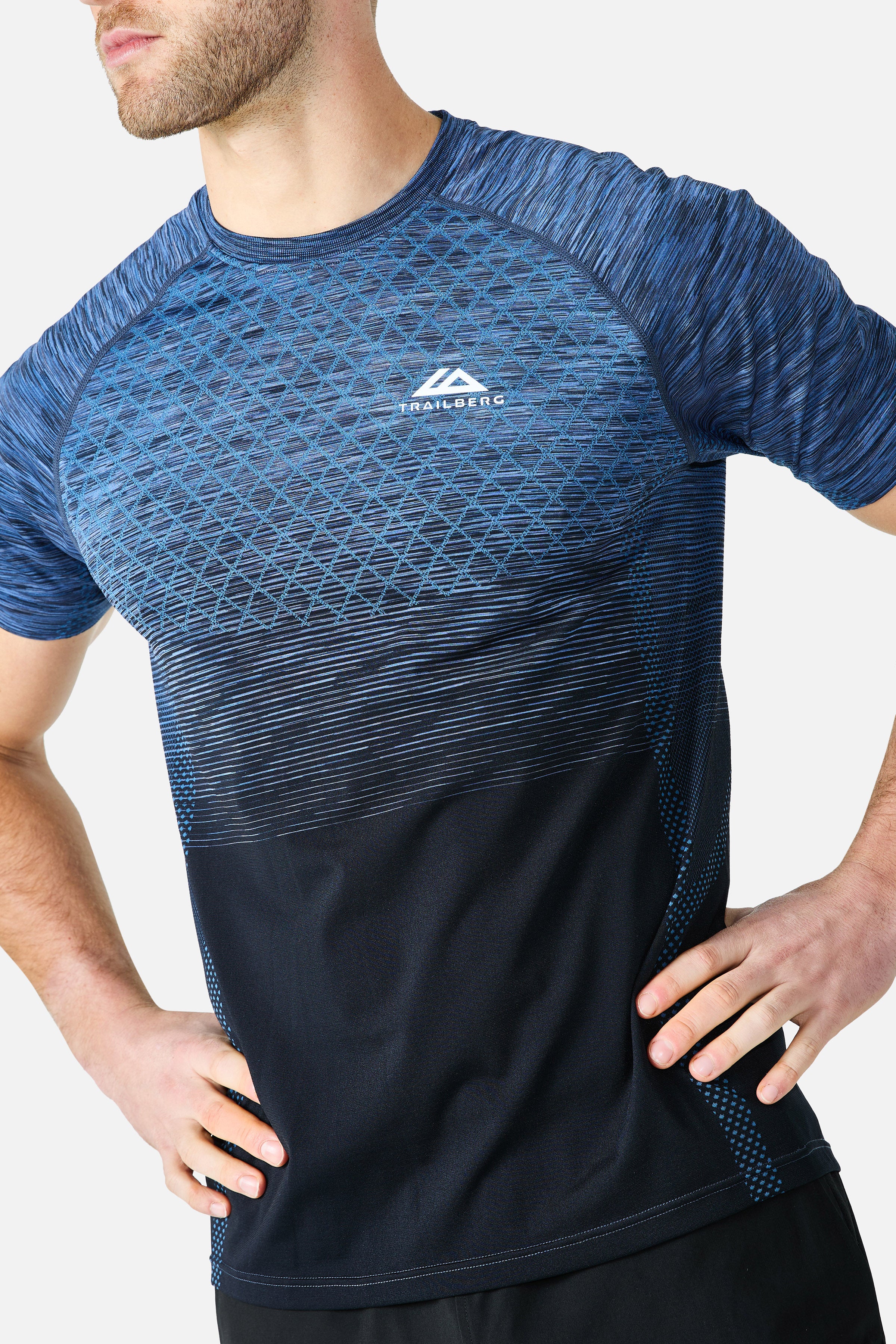 Stride Seamless Tee - Deep Ocean/Aqua Eclipse/Chroma Blue/Voltage Blue