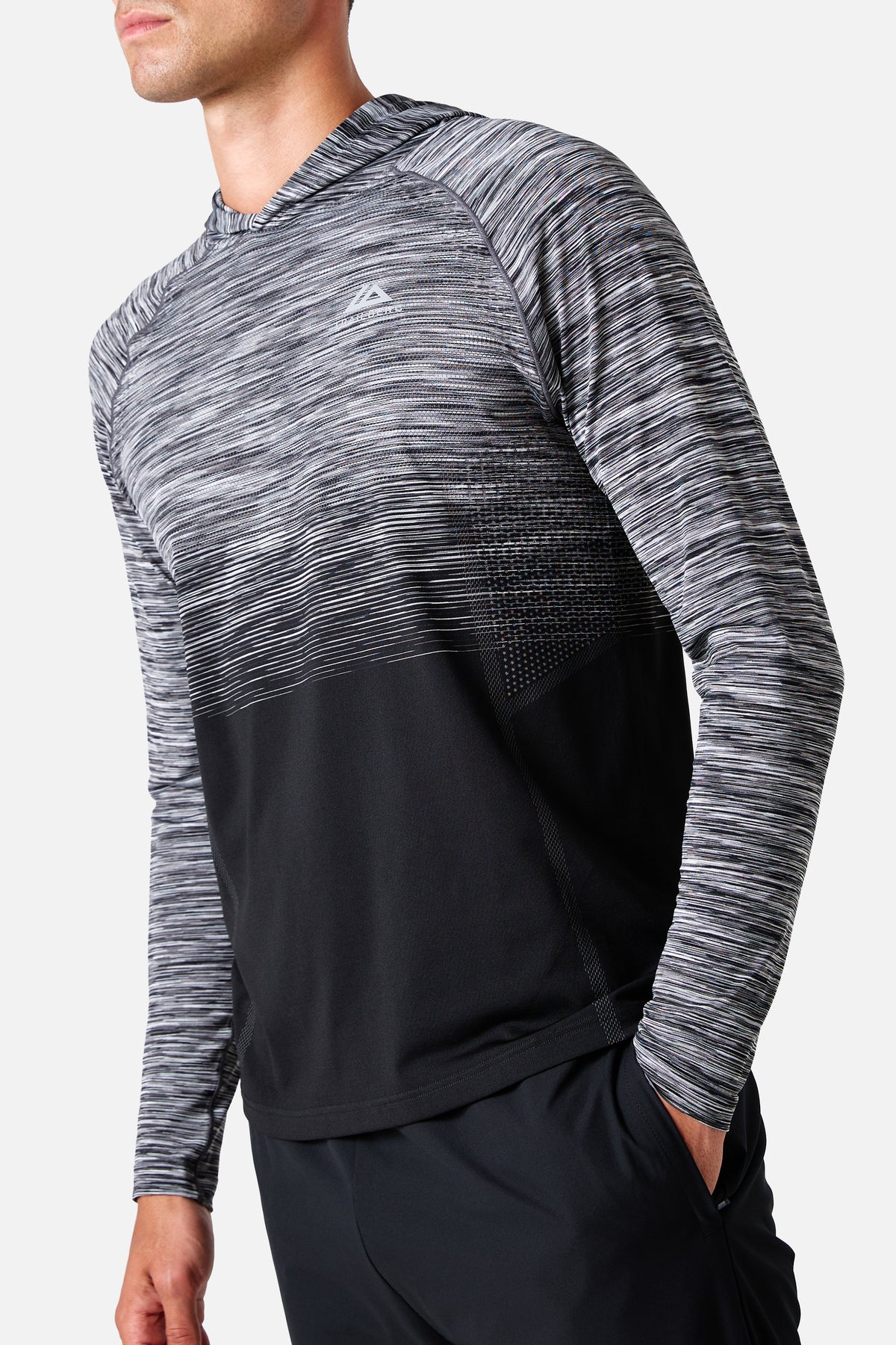 Arc Seamless Horizon Hood Tracksuit - Black/Moon Grey