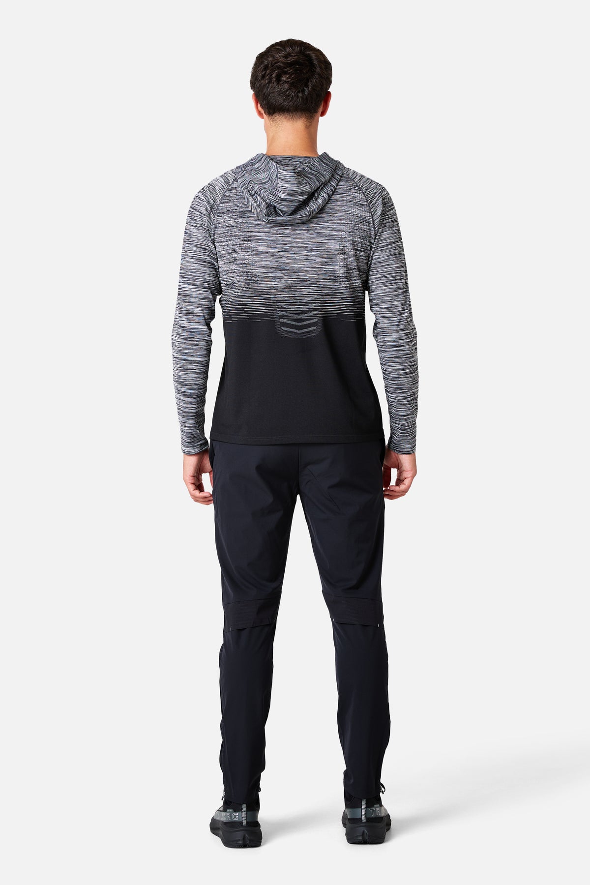 Arc Seamless Horizon Hood Tracksuit - Black/Moon Grey