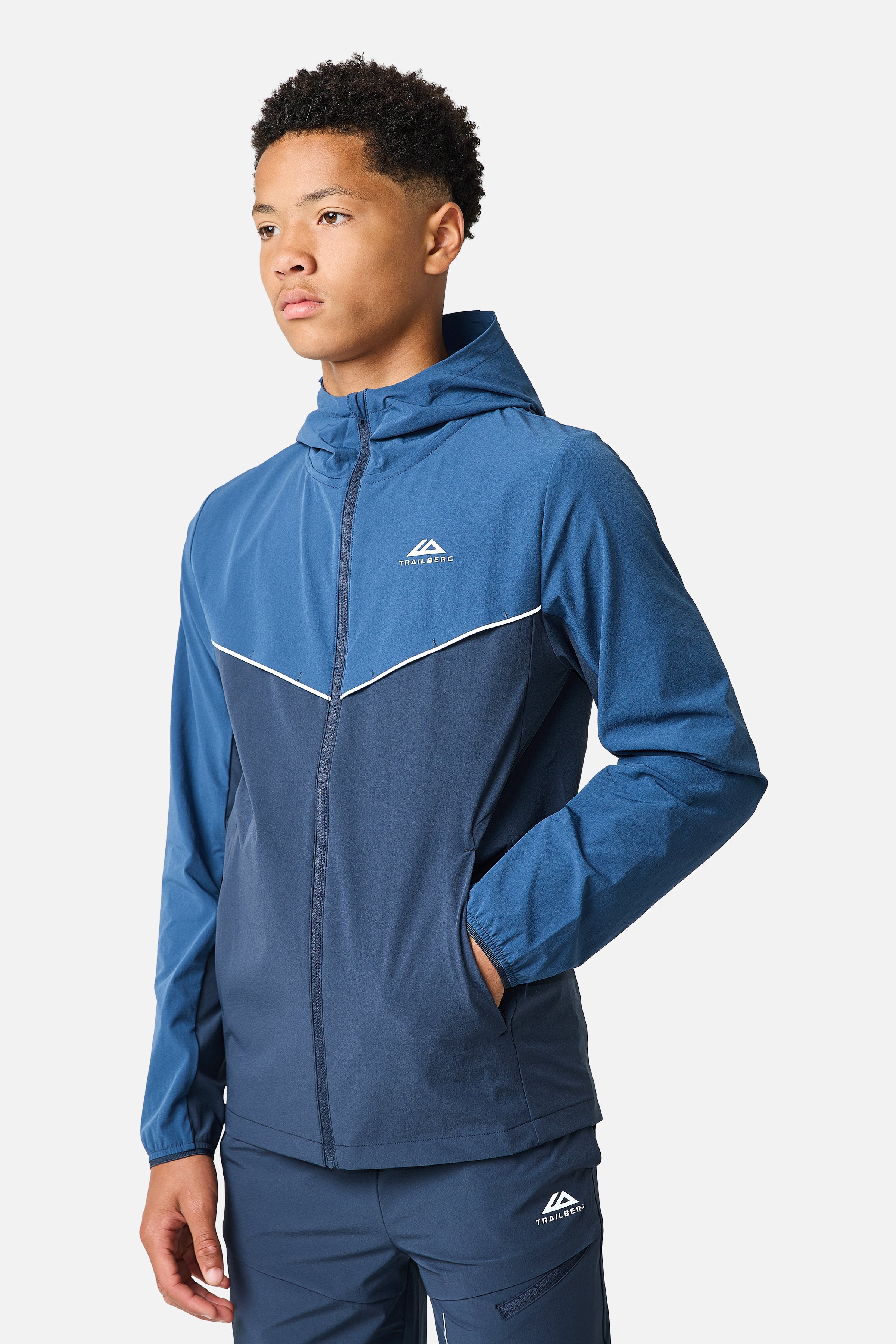 Boys Zion 2.0 Tracksuit - Storm Blue/Midnight Blue