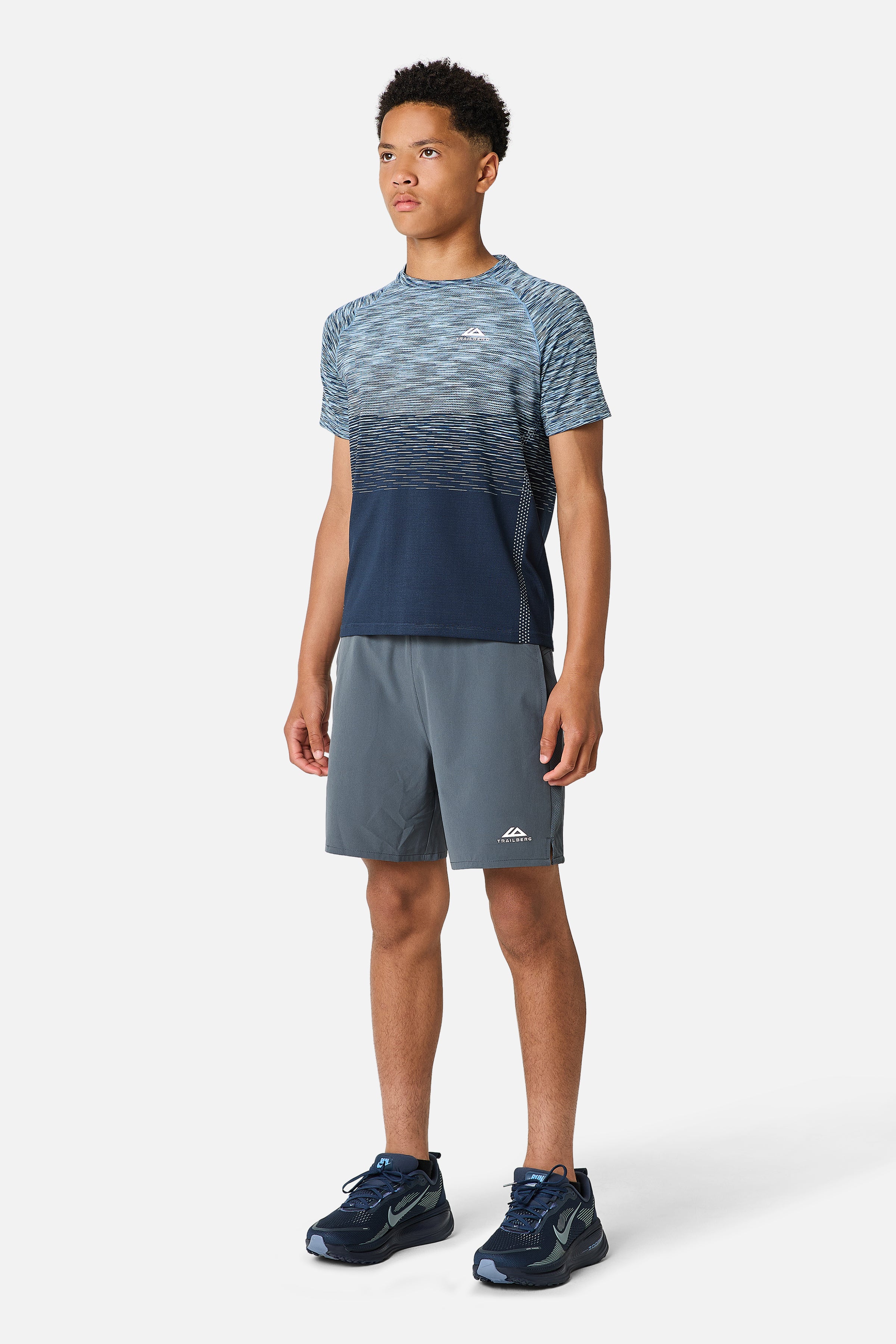 Boys Aero Seamless Essentials Twinset - Storm Blue/Graphite Grey
