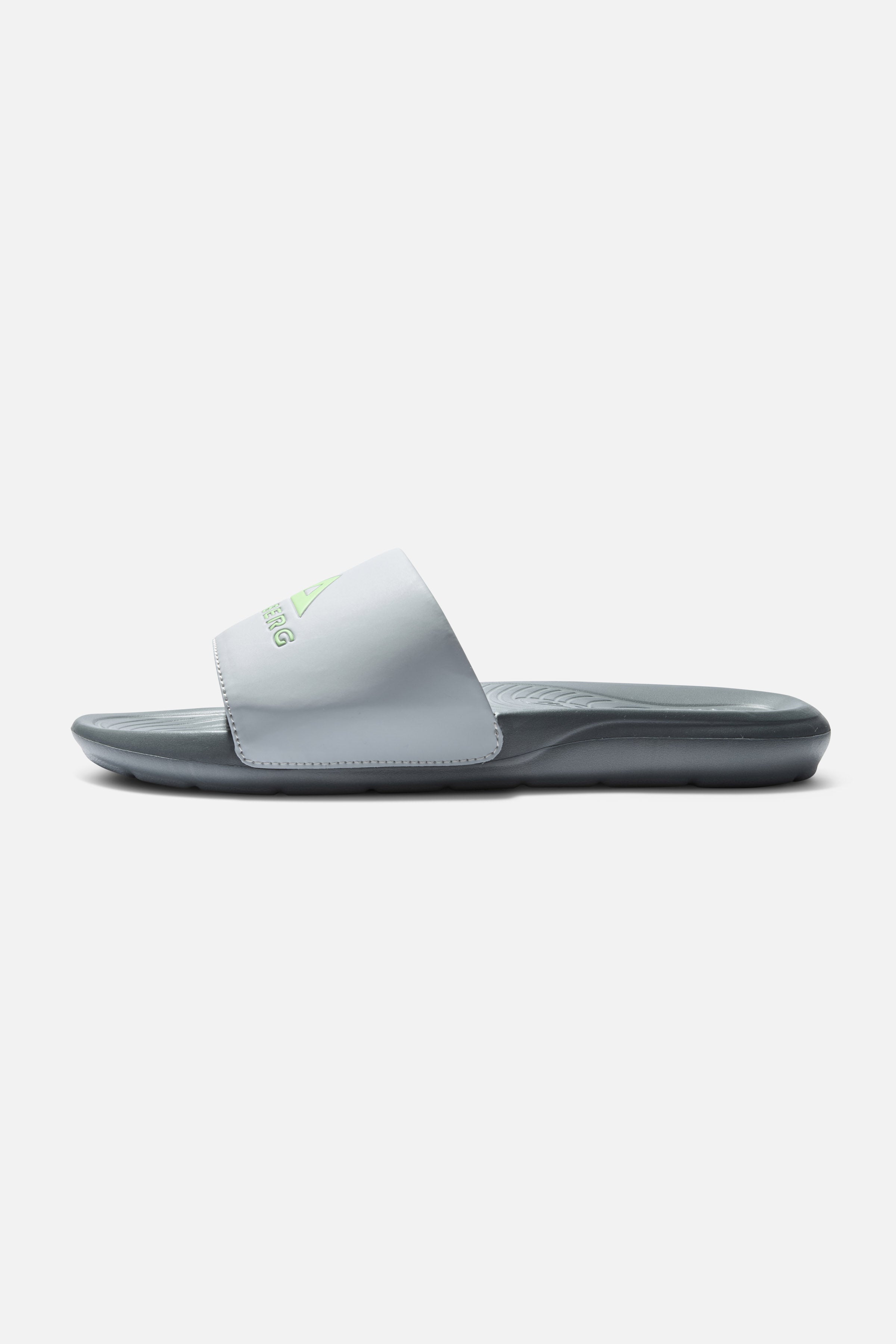 Boys Core Slide - Graphite Grey/Lunar Grey/Neon Lime