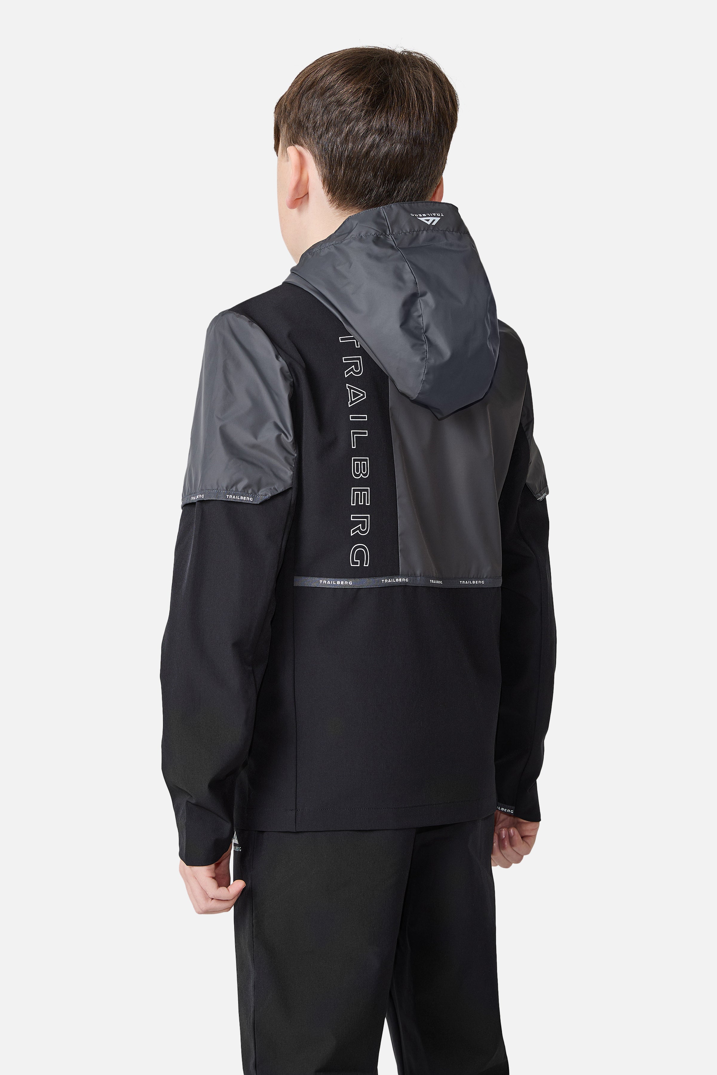 Boys Vertigo Tracksuit - Black/Volcano Grey