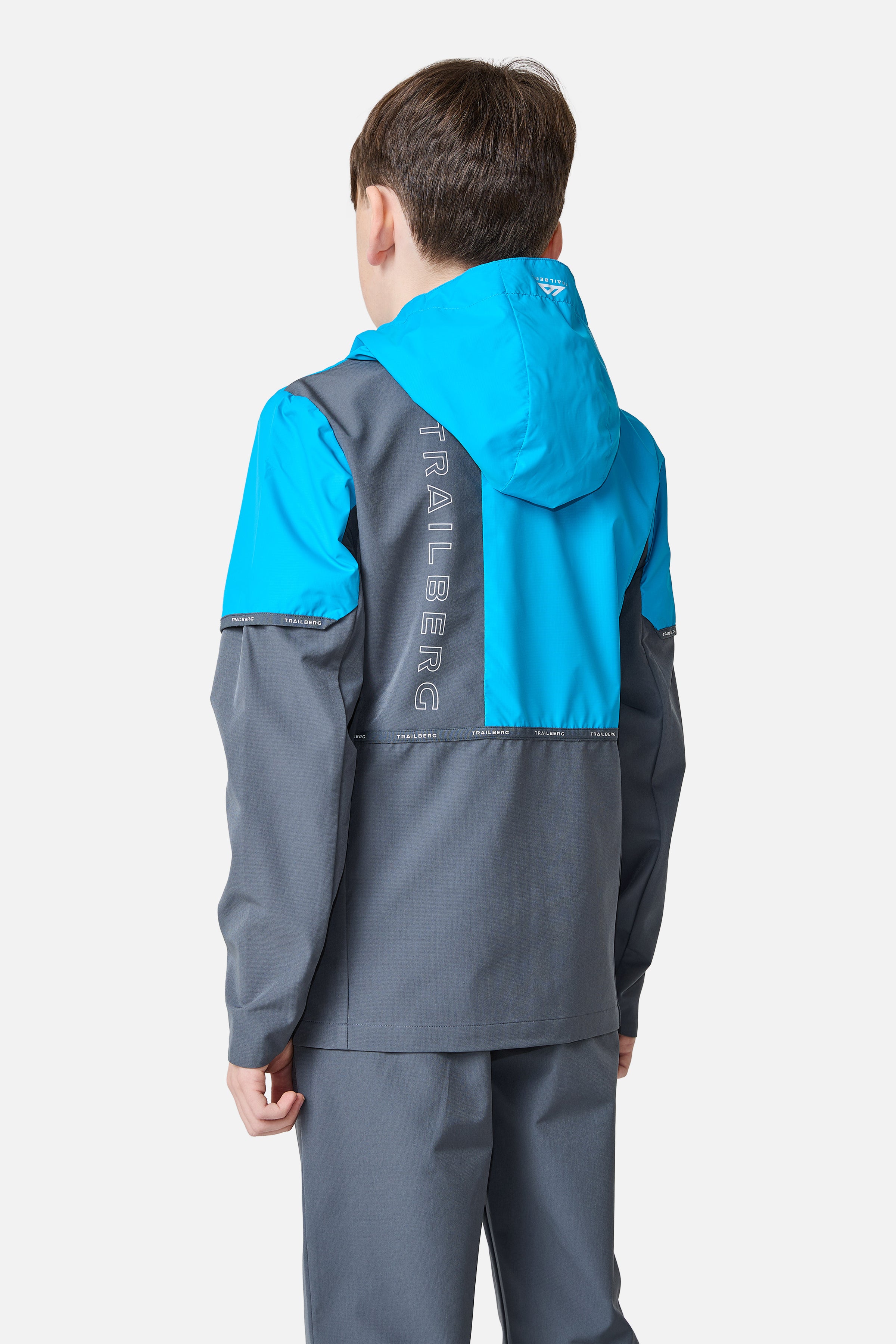 Boys Vertigo Tracksuit - Storm Grey/Mystic Ocean