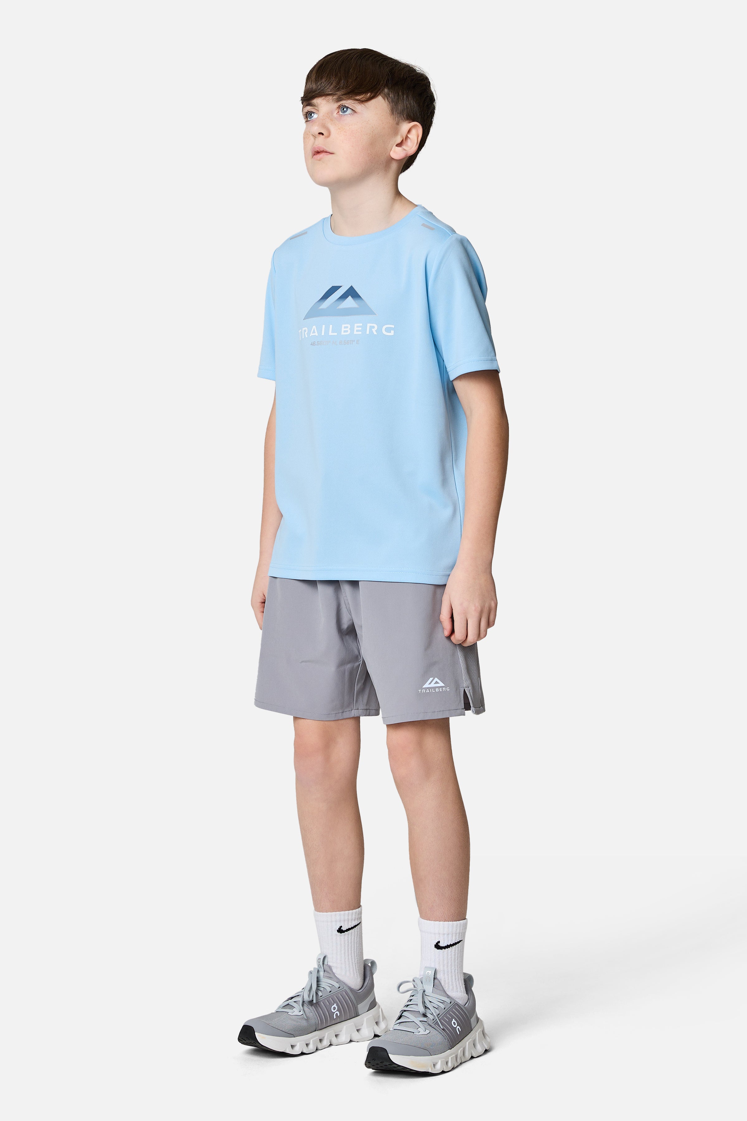 Boys Interval Tee - Dove Blue