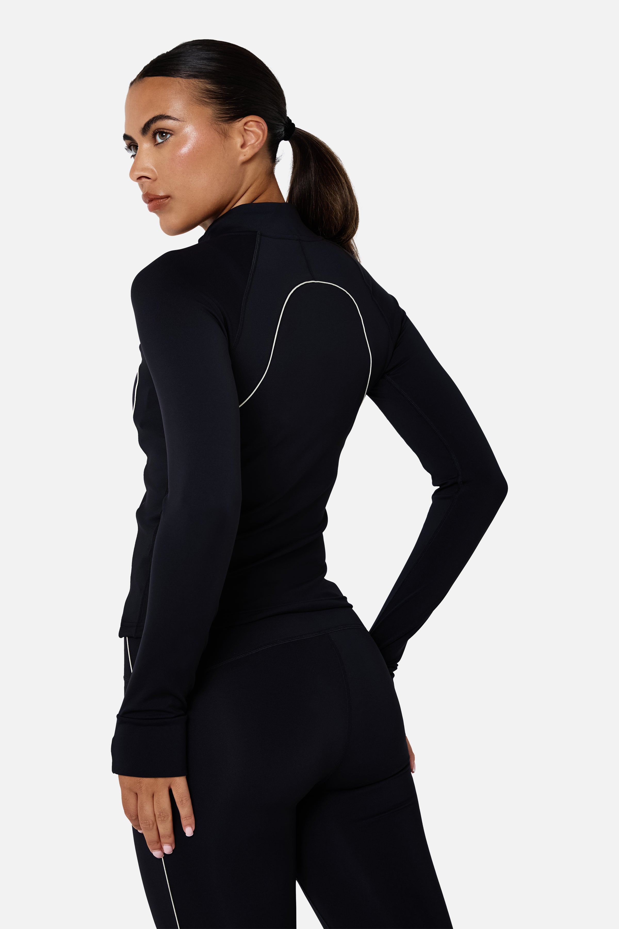 Womens Ignite Jacket Set - Black/Candlelight White