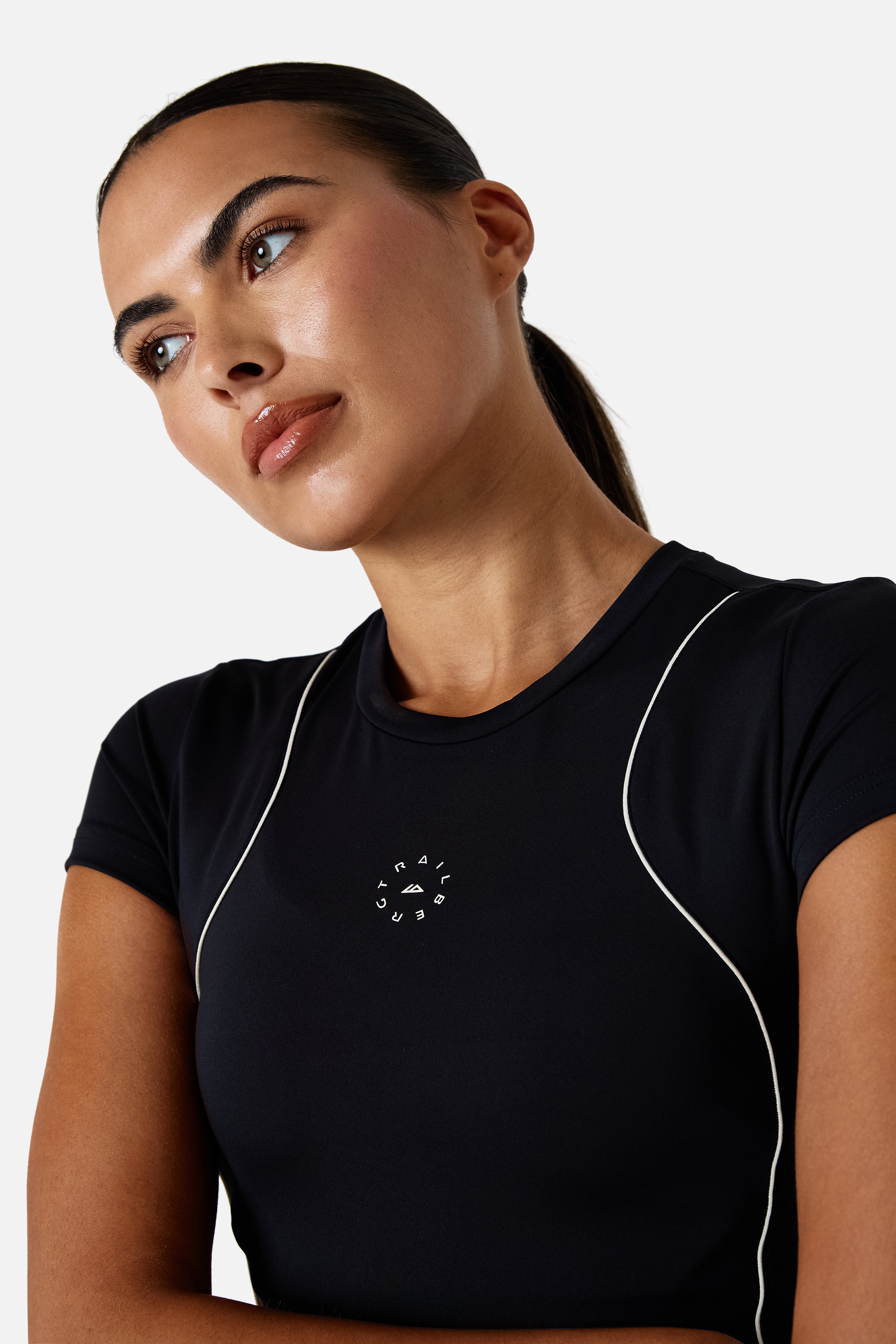 Womens Ignite Tee - Black/Candlelight White