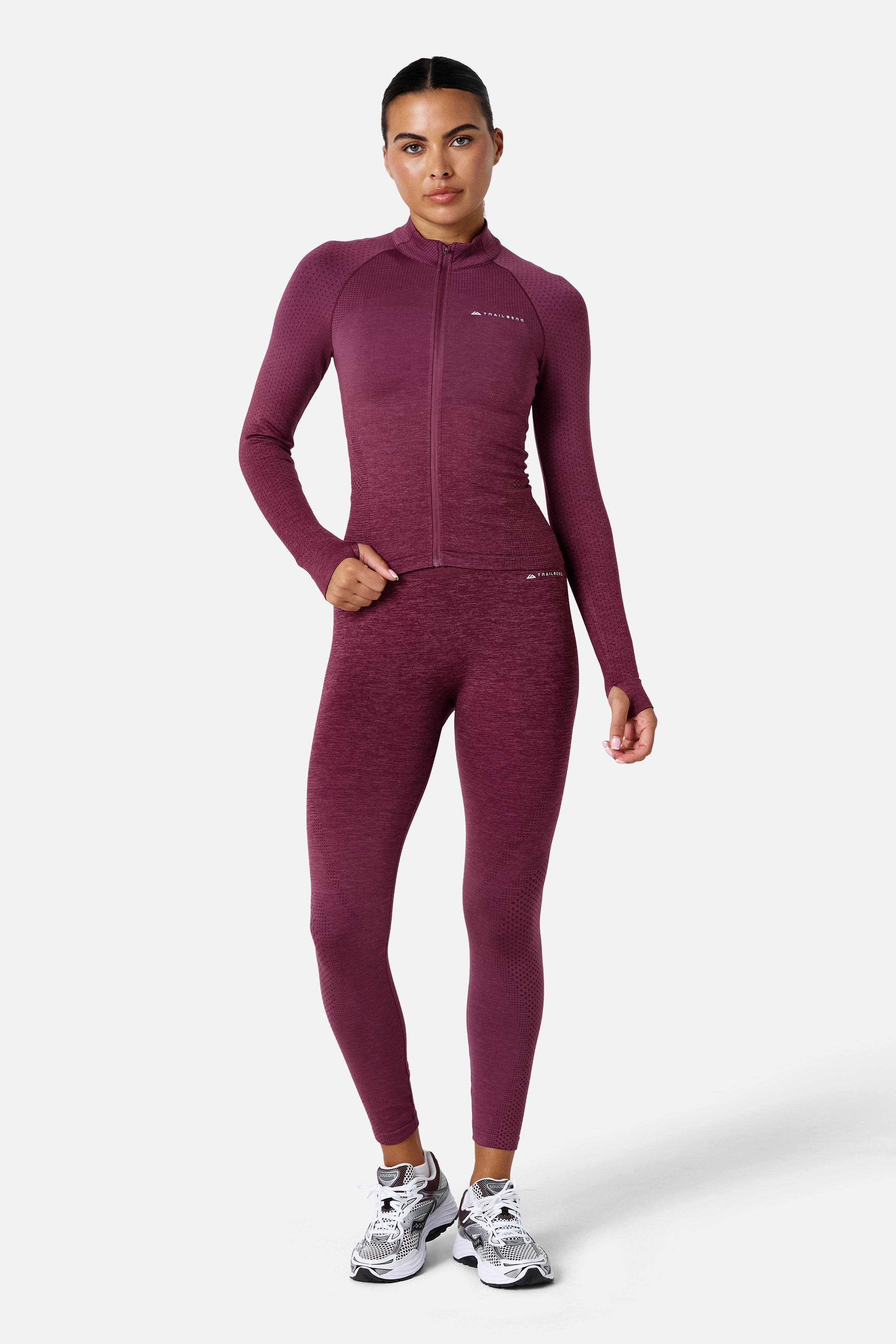 Womens Evocurve Seamless Jacket Set - Mineral Blush
